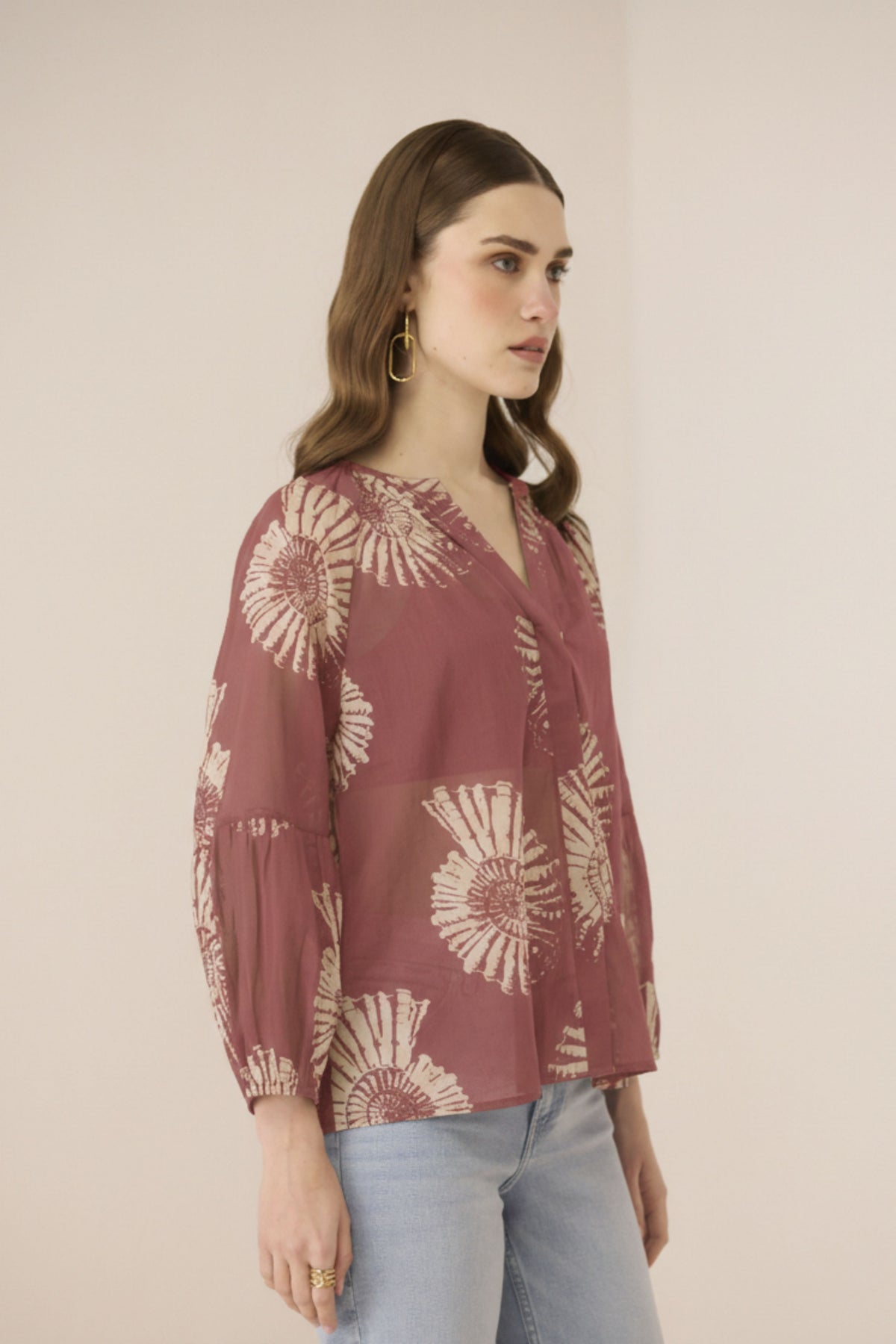 Chelsea Nautilus Rose Top