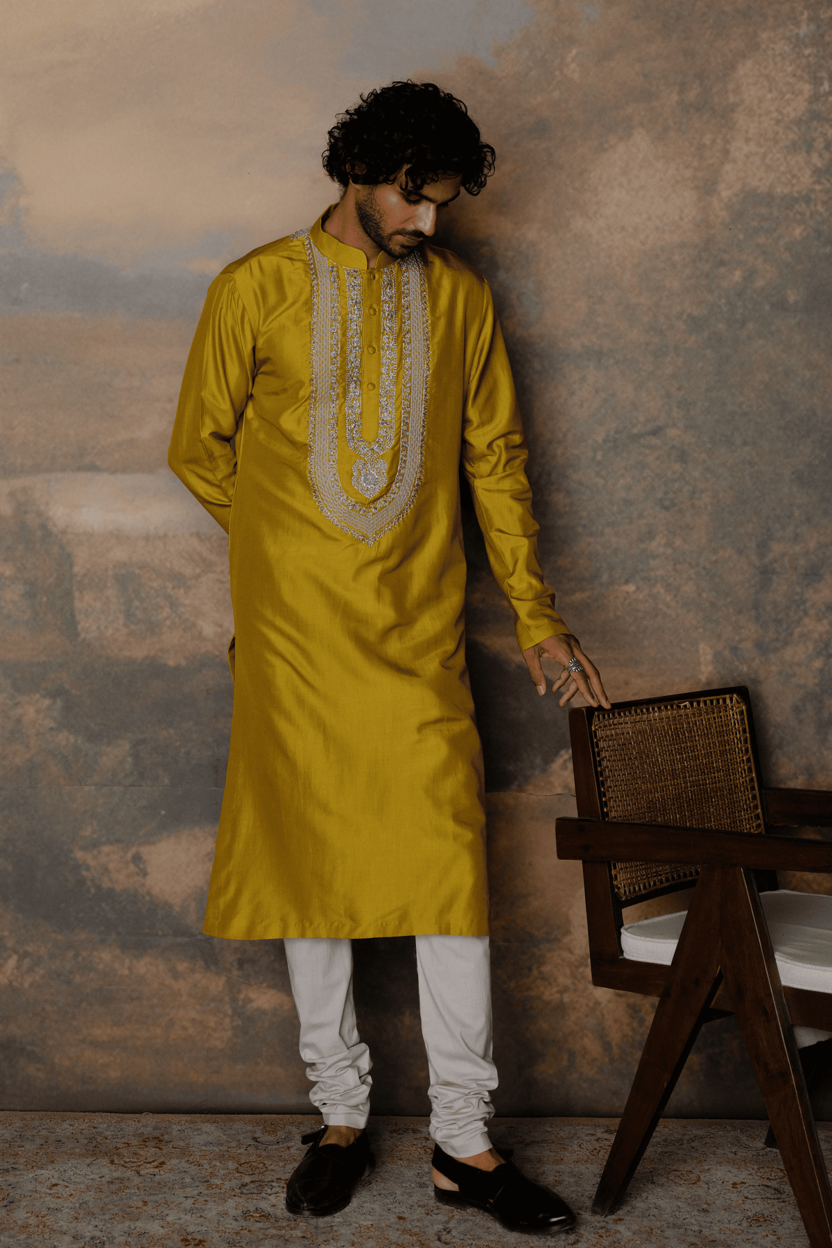 Mustard Kurta Set