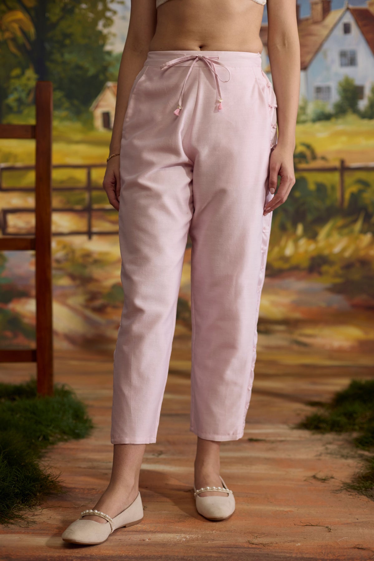 Lavender Smocked Pants