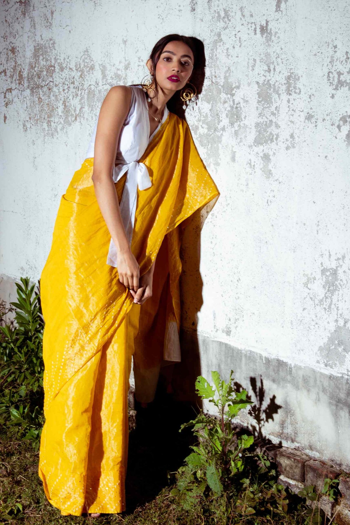 Yellow Chandra Saree