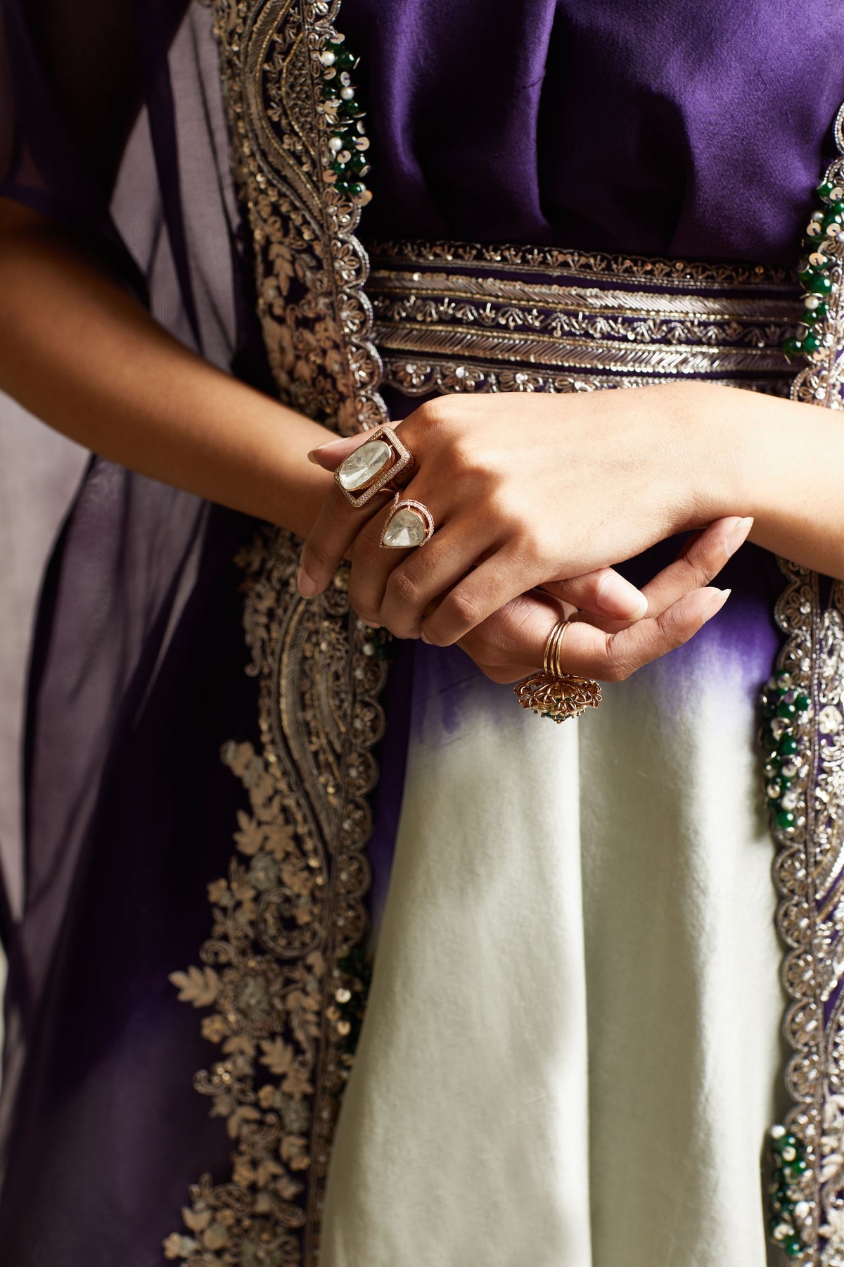 Purple Maal Cape Set