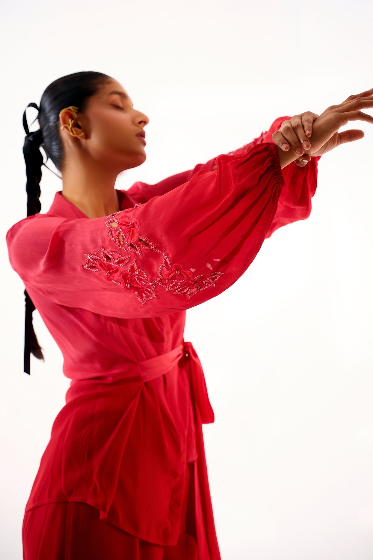 Ruby Sleeve Embroidered Co-ord Set