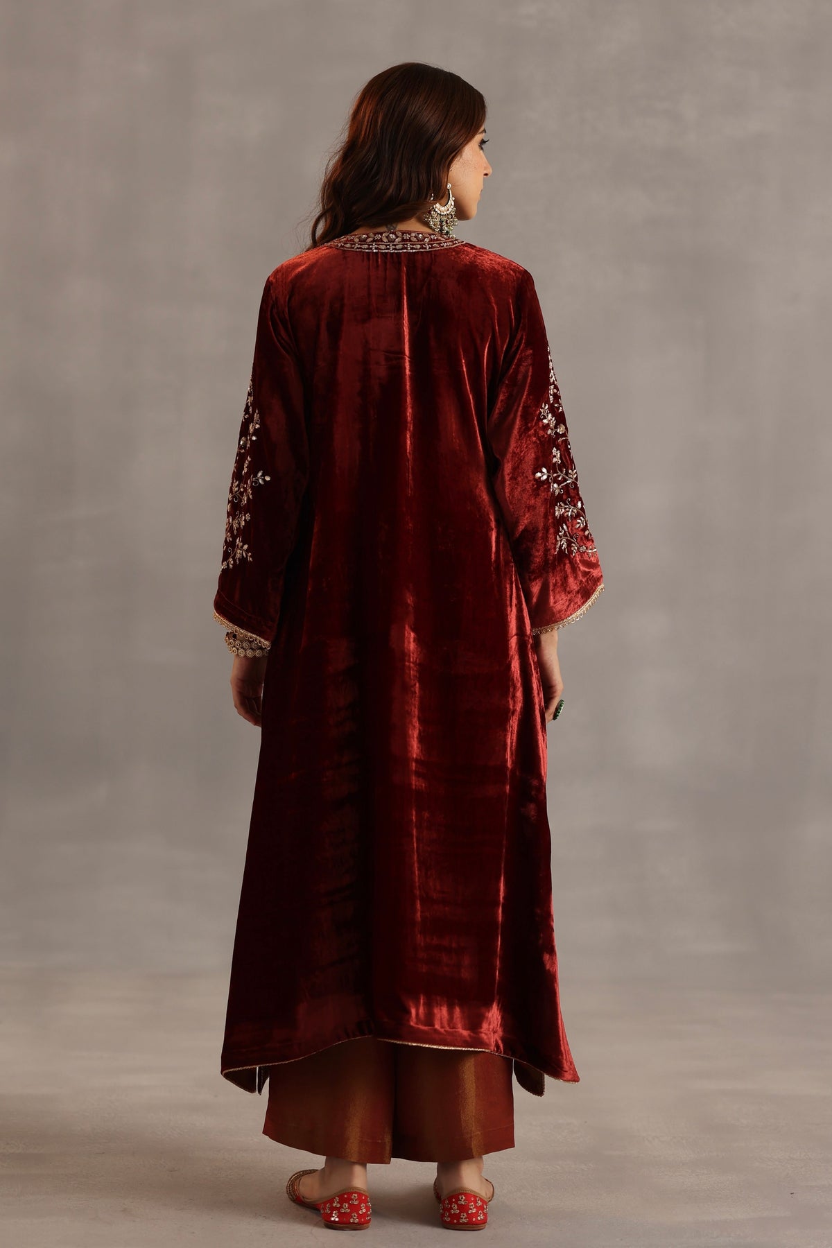 Minar Garnet Kurta Set