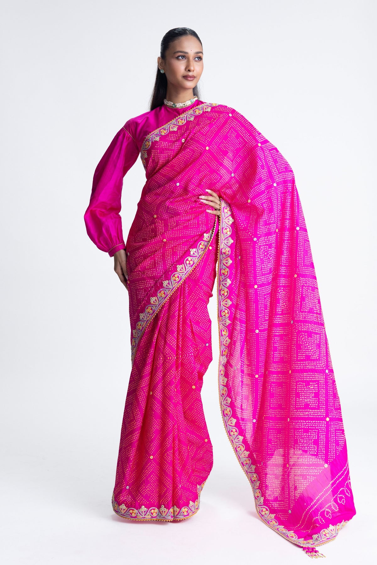 Rani French Knot Saree