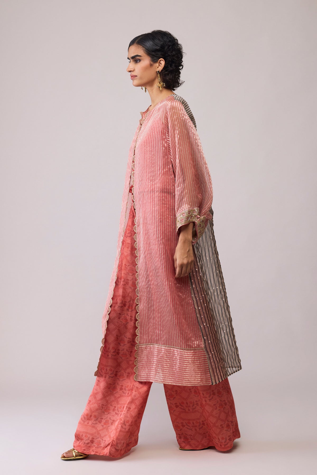 Red Stripe Amira Jacket Set