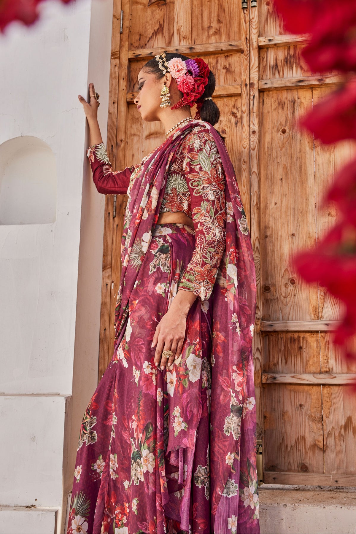 Zehra Draped Saree Set