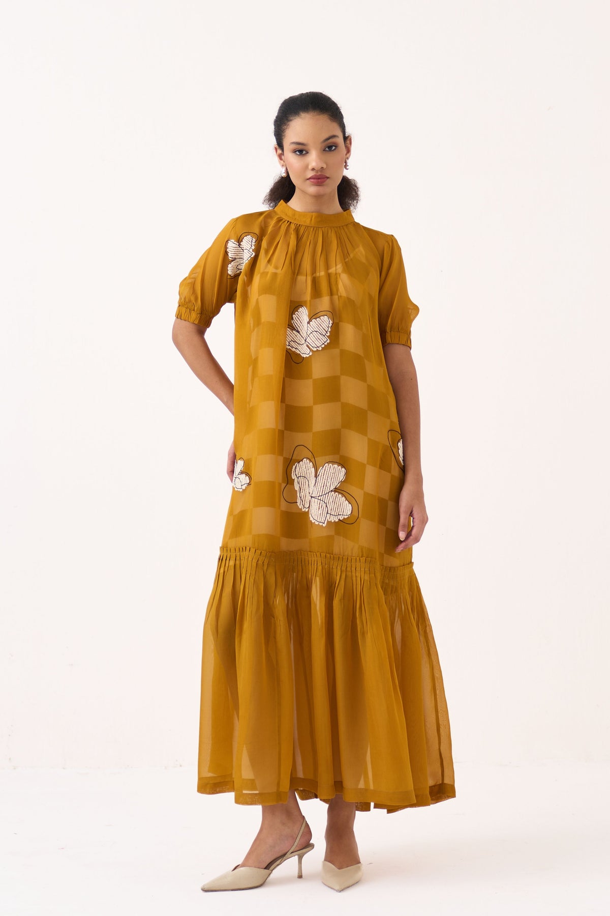 Floral Reversable Applique Dress