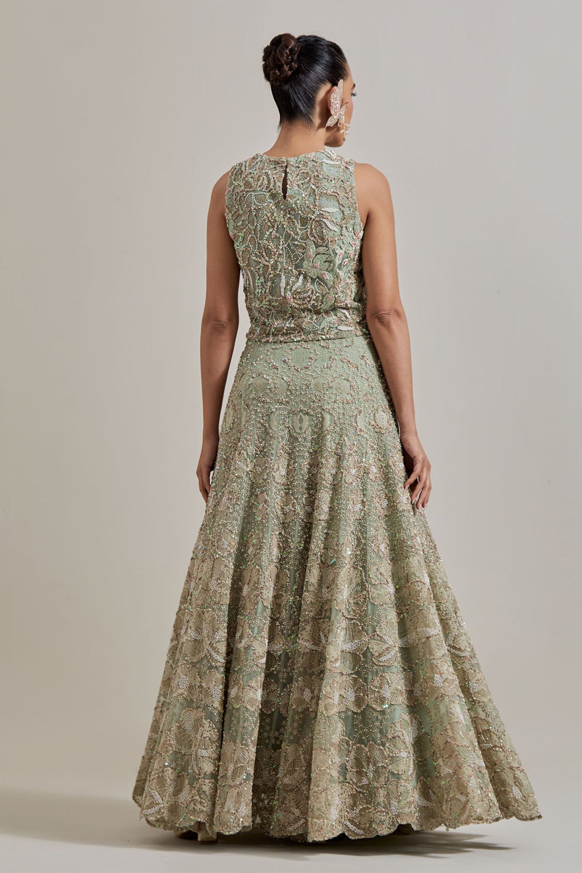 Sage Lehenga Set