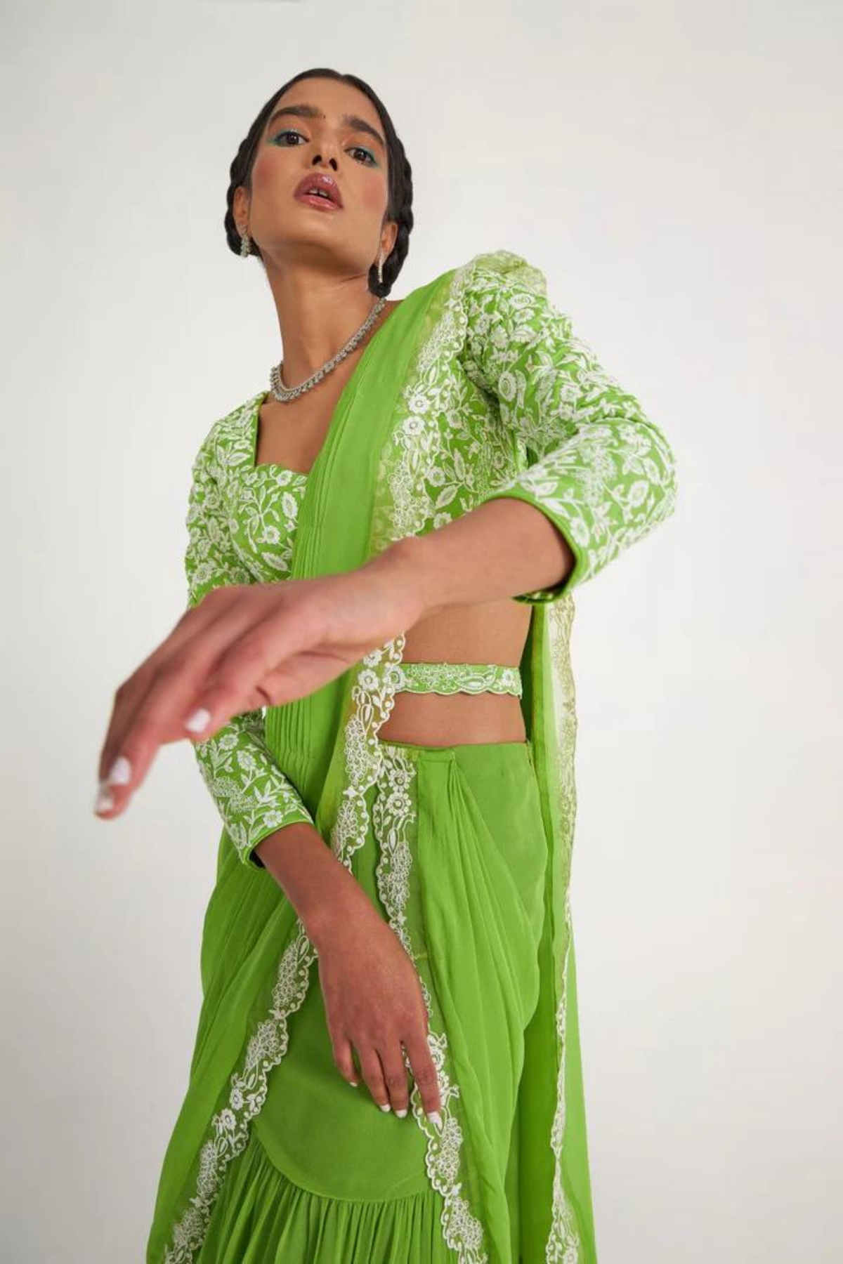 Flora Tiered Saree