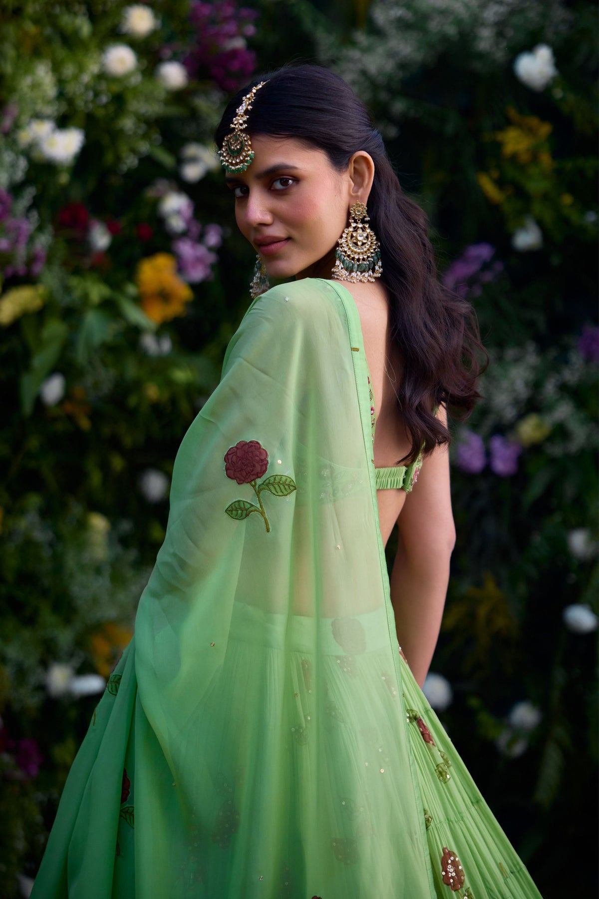 Macaw Green Lehenga Set