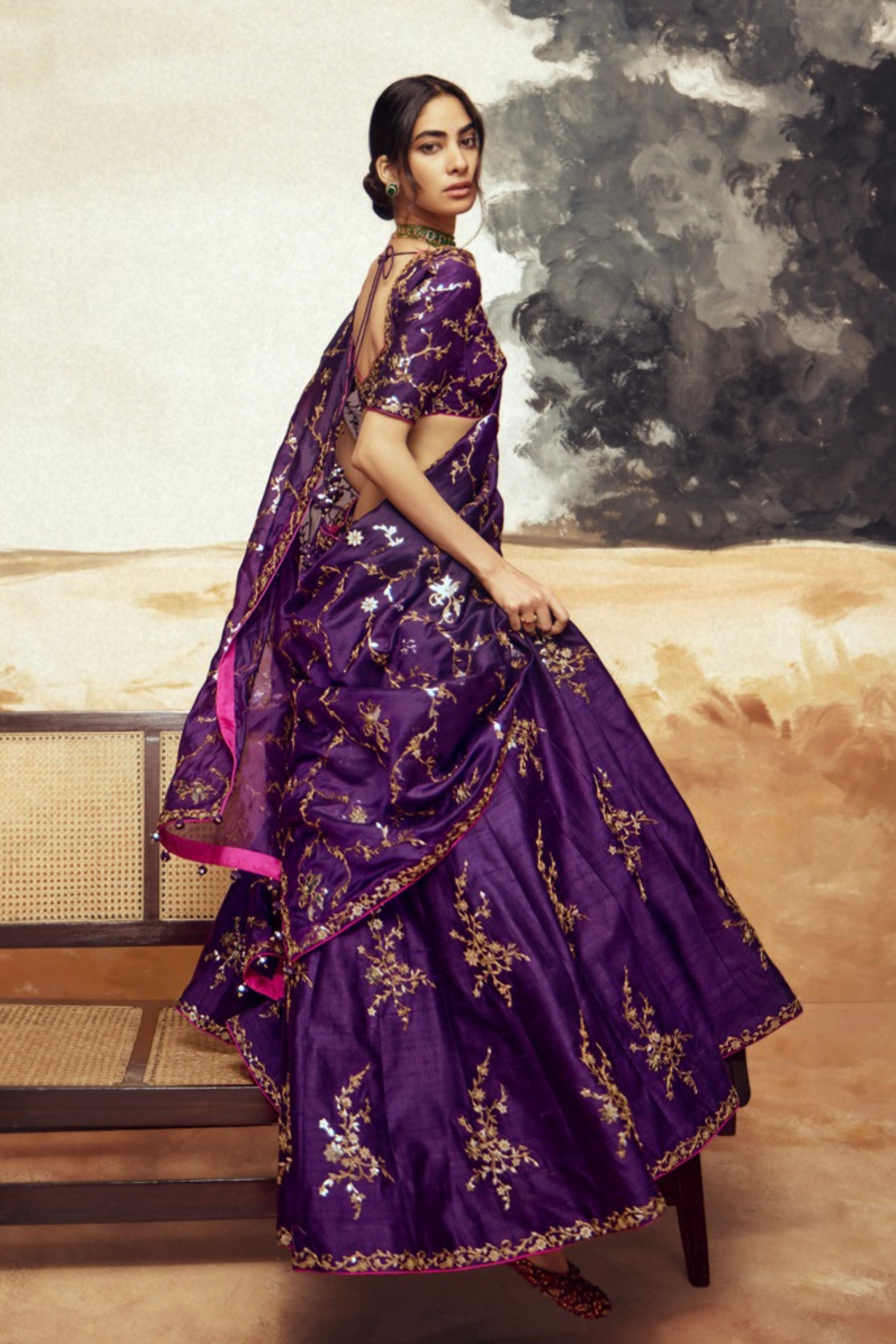 Ranisa Baingani Lehenga Set
