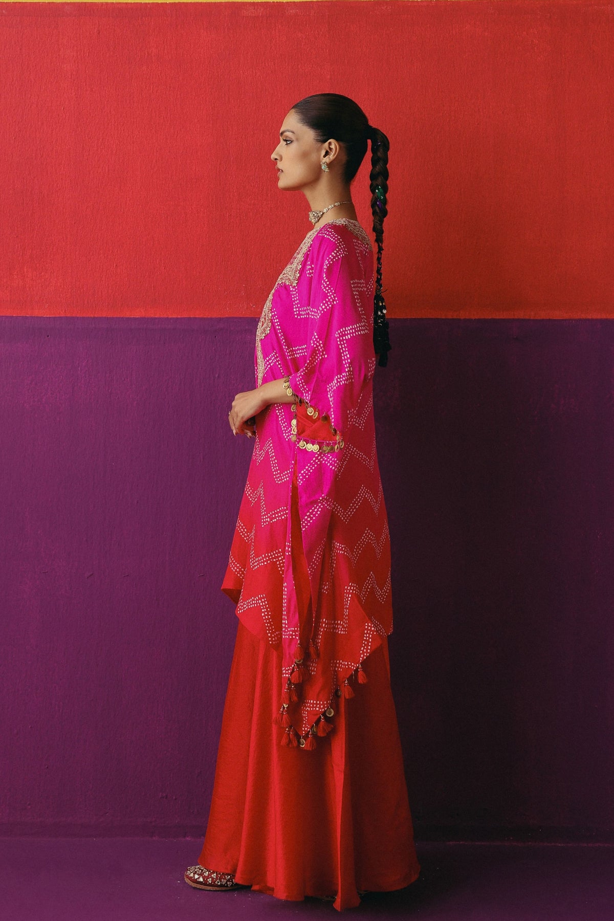 Zigzag Kaftan Sharara Set