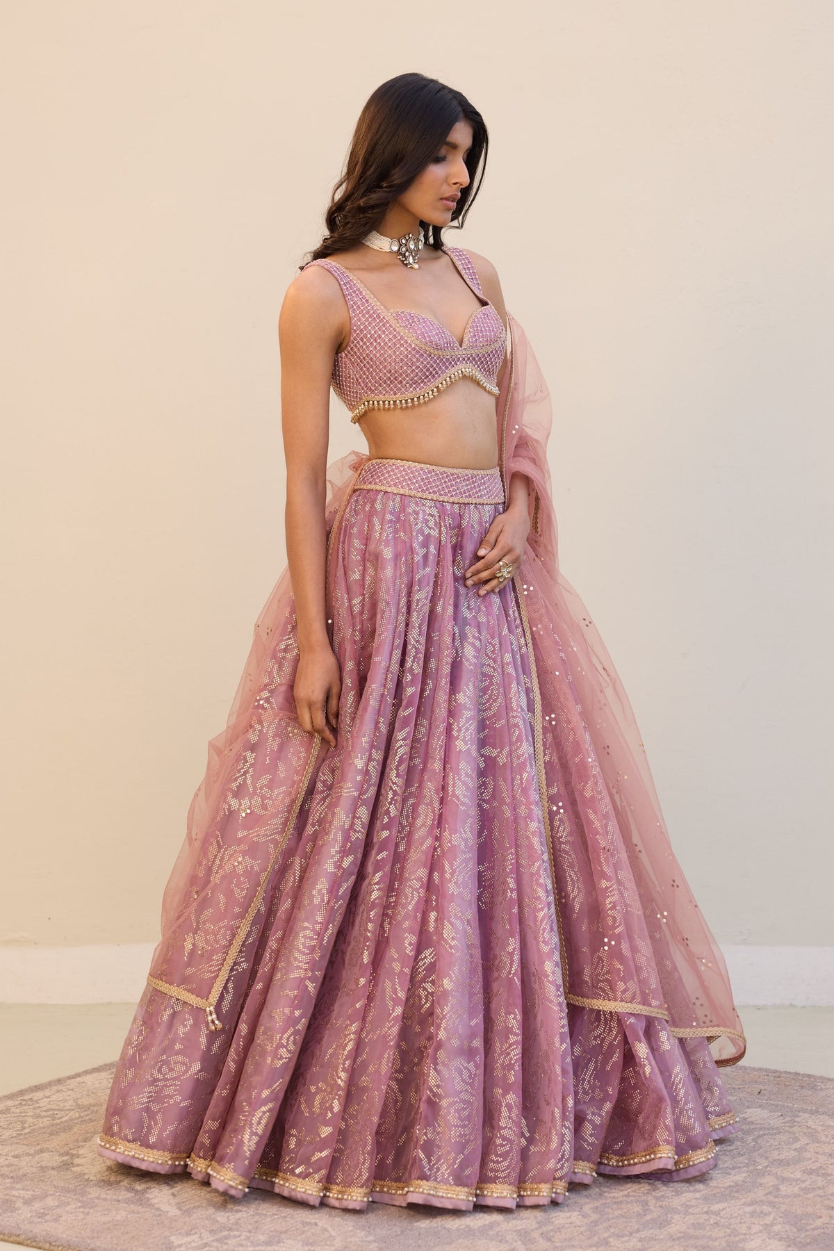 Old Rose Lehenga Set