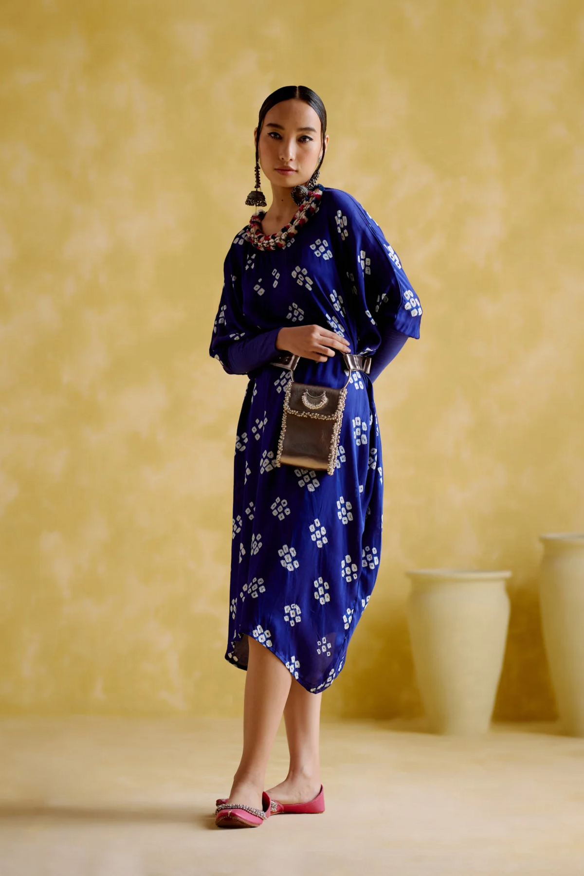 Annapoorna Blue Bandhini Kaftan