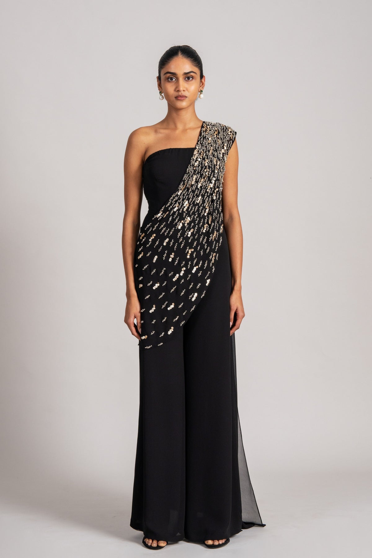 Cosmic Dust Draped Jumpsuit
