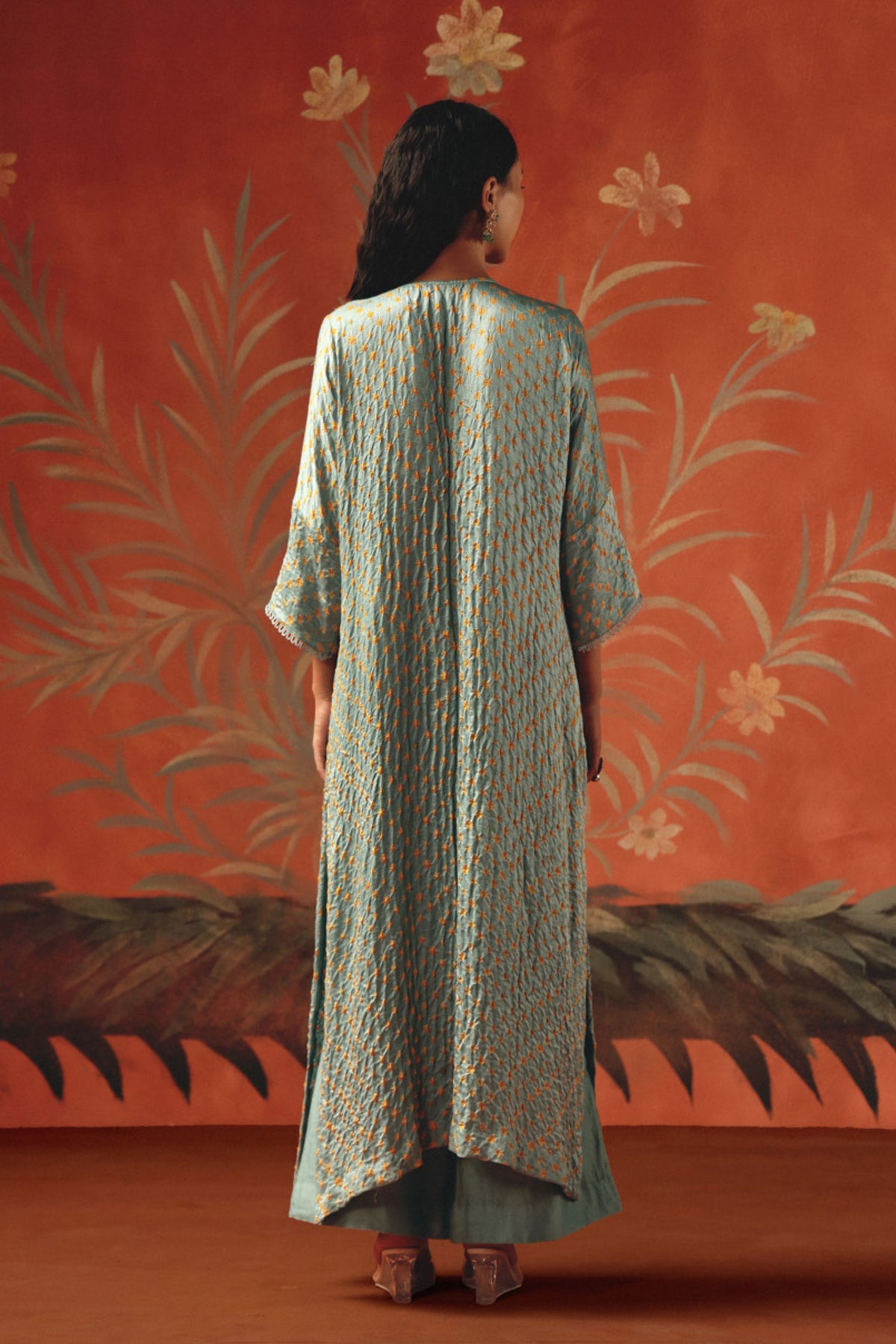 Gajji Bandhani Kaftan