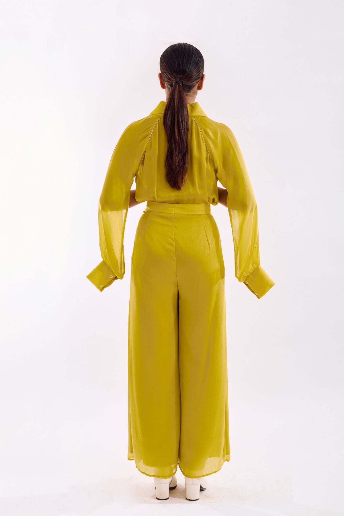 Lime Panneled Pants