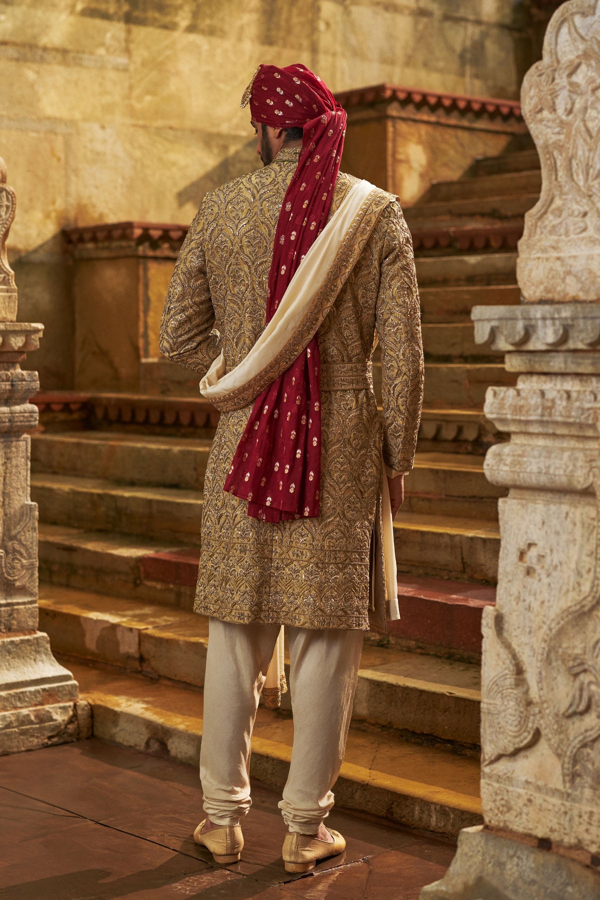 Dupion Silk Sherwani Set