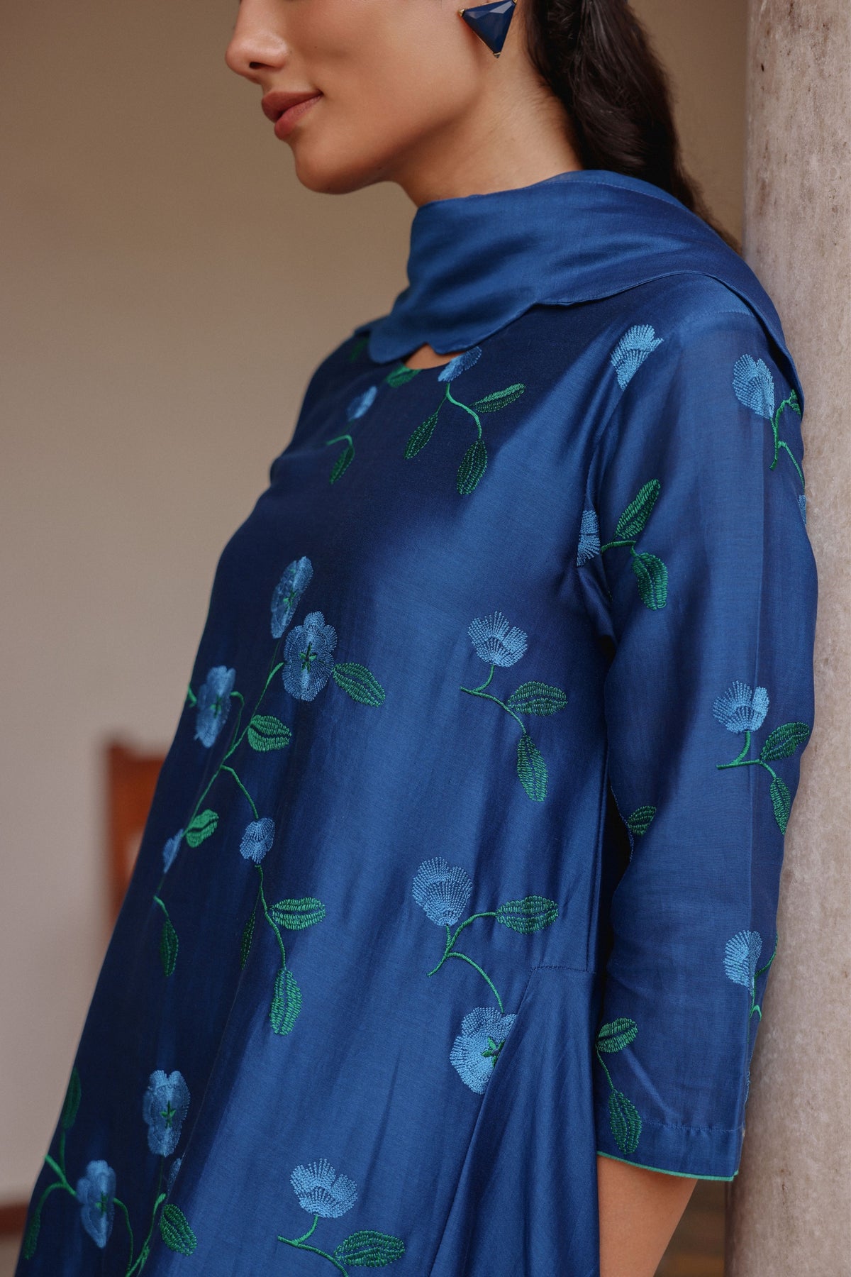 Indigo Bloom Kurta Set