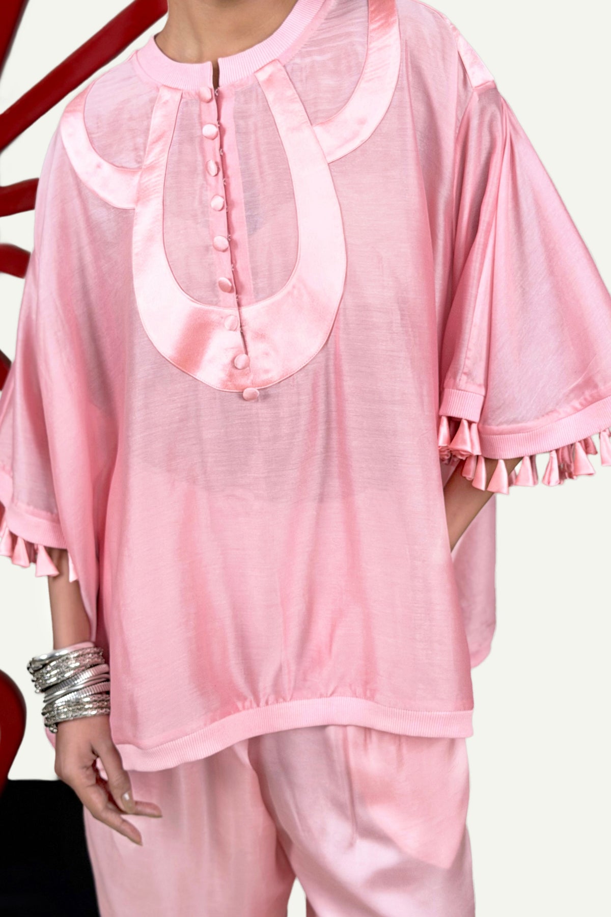 Flared Pink Co-Ord Set