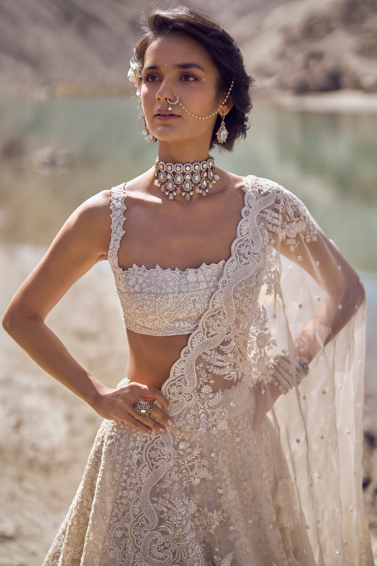 Carmine Lehenga Set