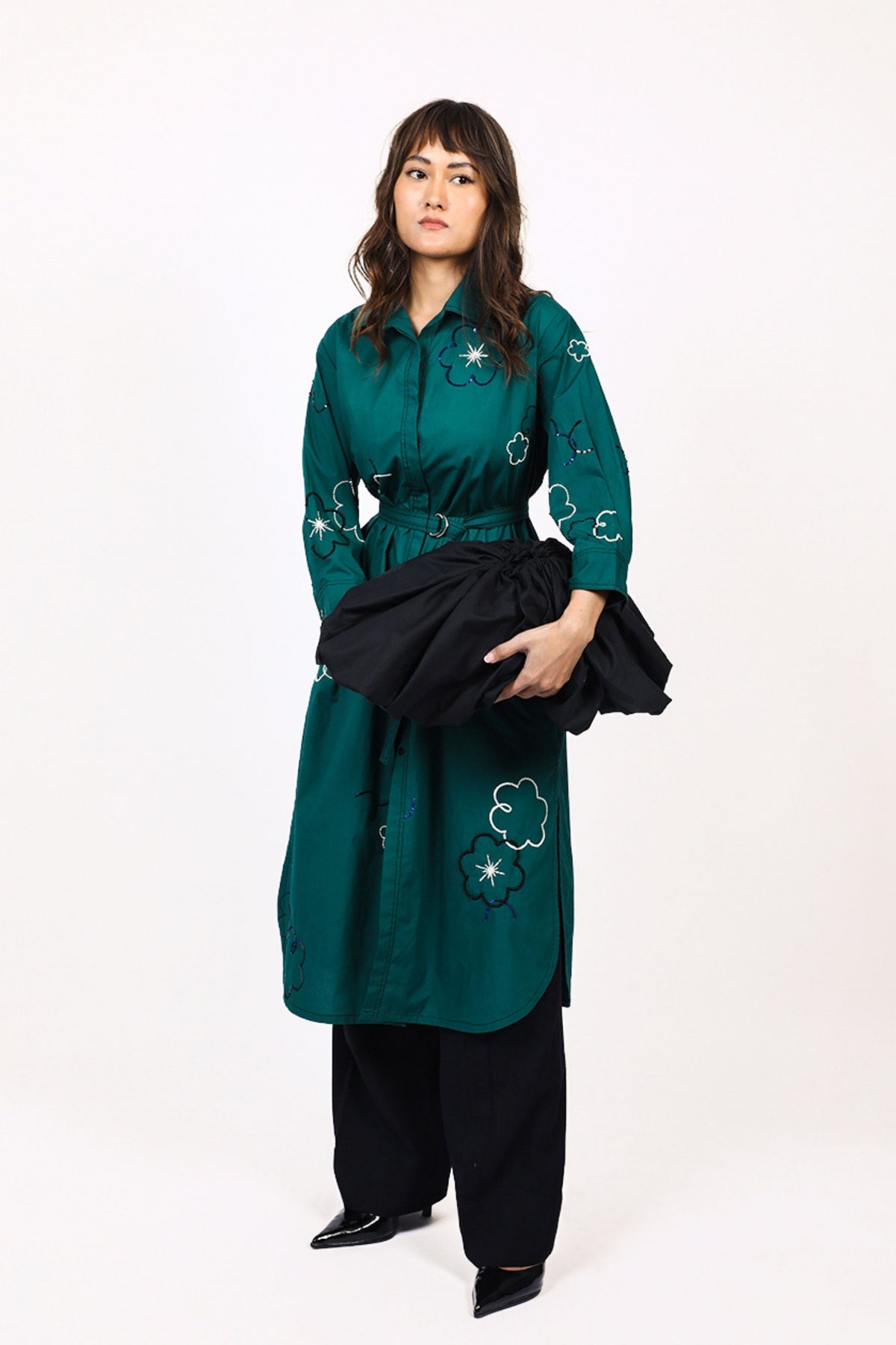 Ditsy Embroidered Fence Shirt