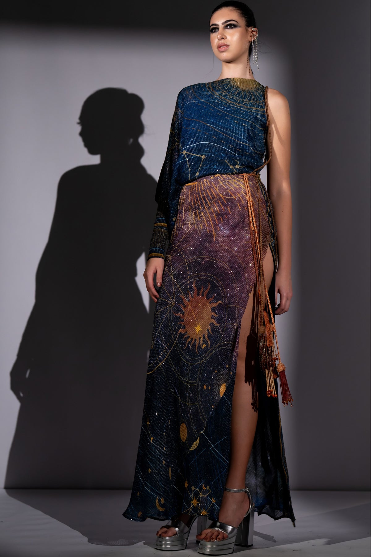 Blue One Shoulder Dress