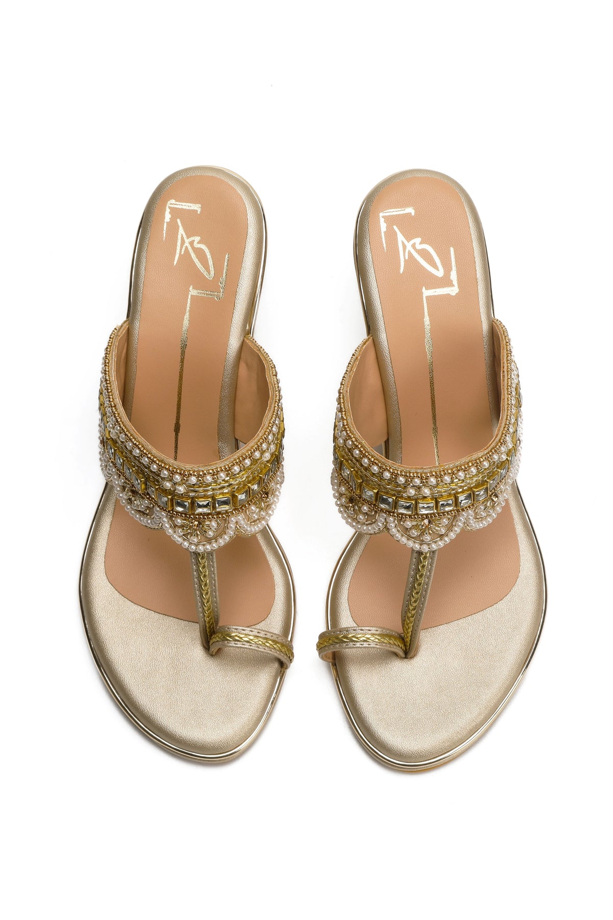 Golden Grace Embroidered Heels