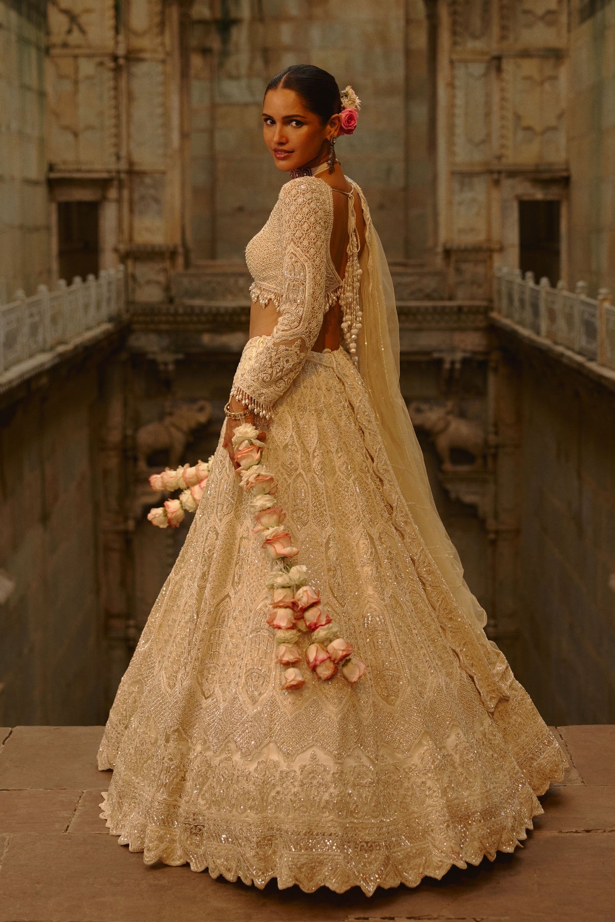 Ivory Lehenga Set