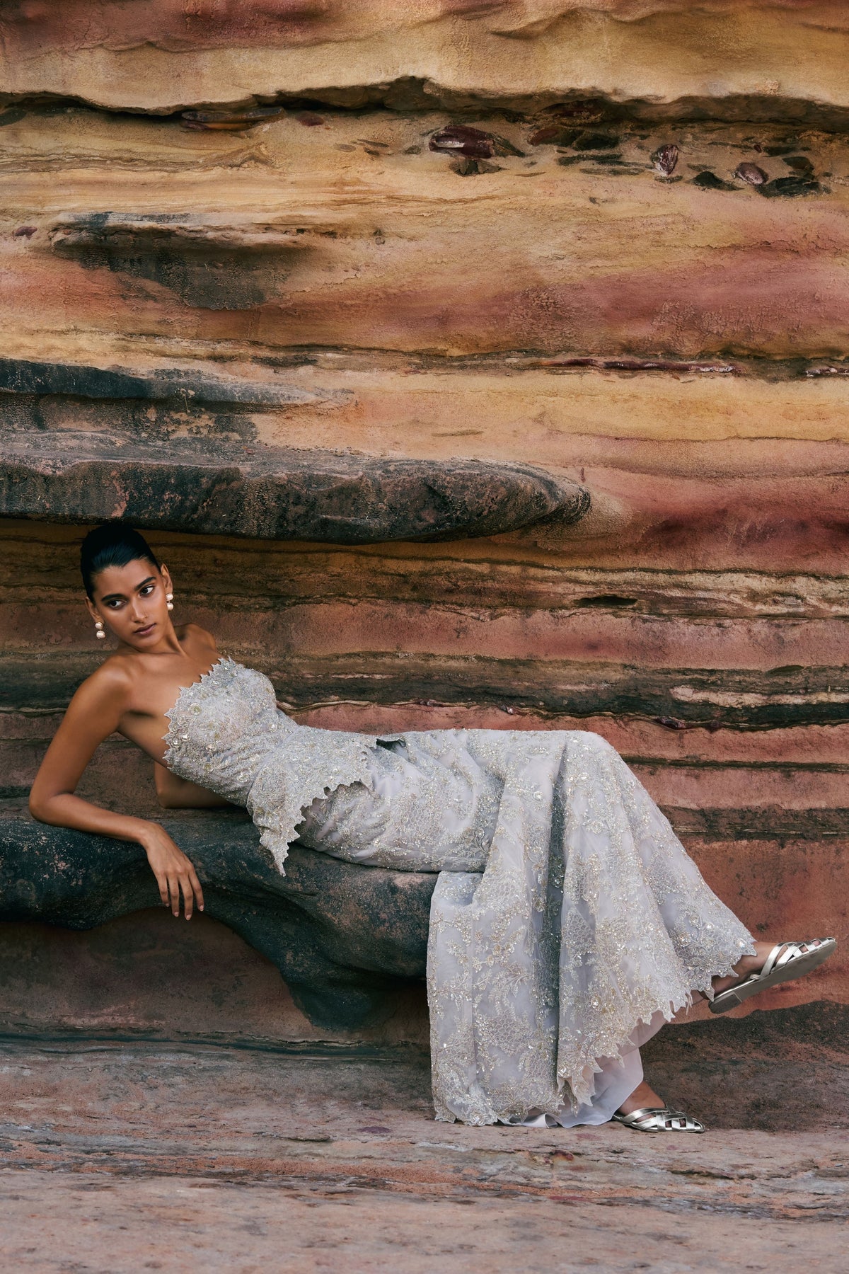 Dull Ivory Mermaid Skirt Set
