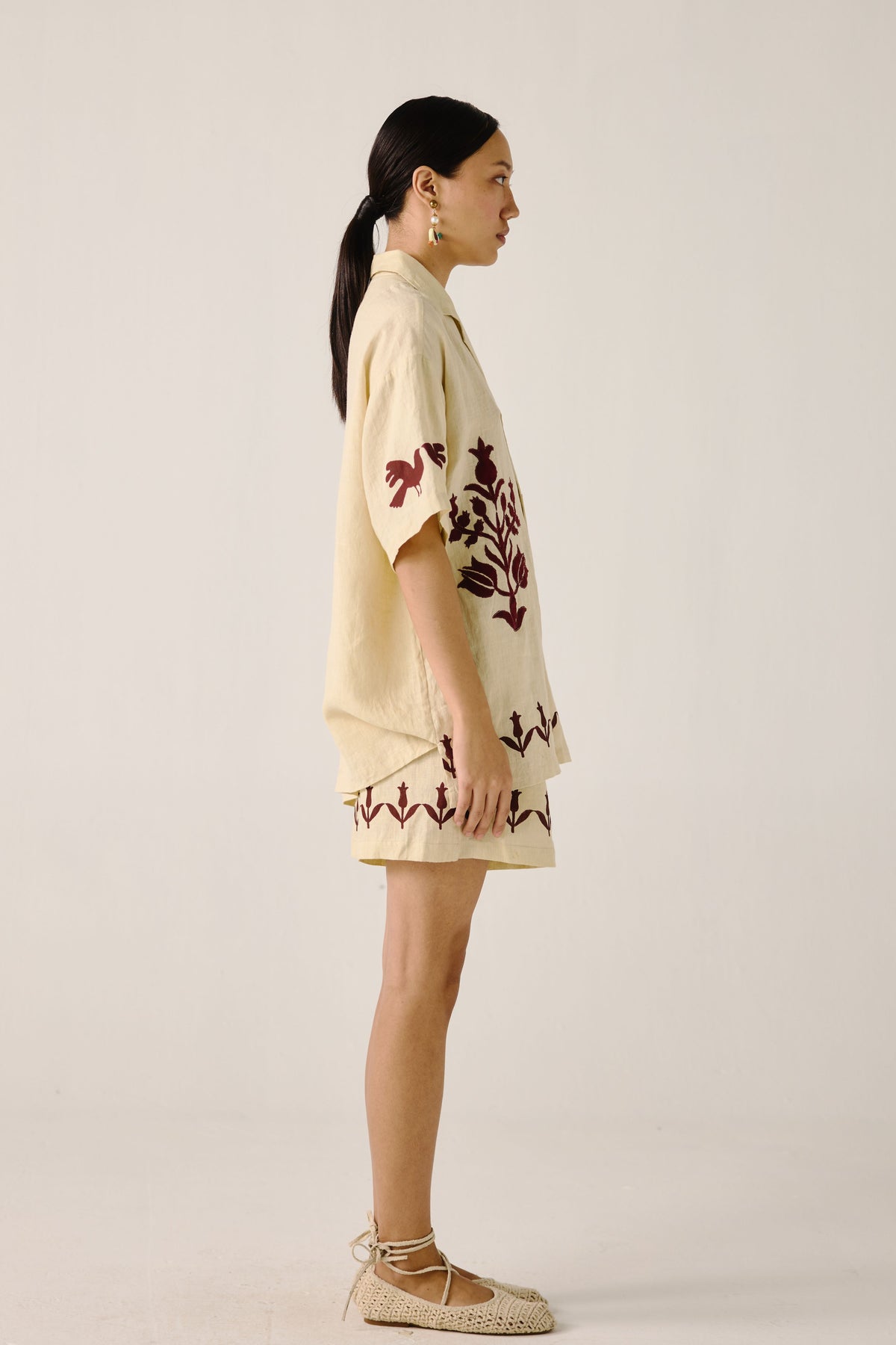 Ivory Bird Applique Unisex Set