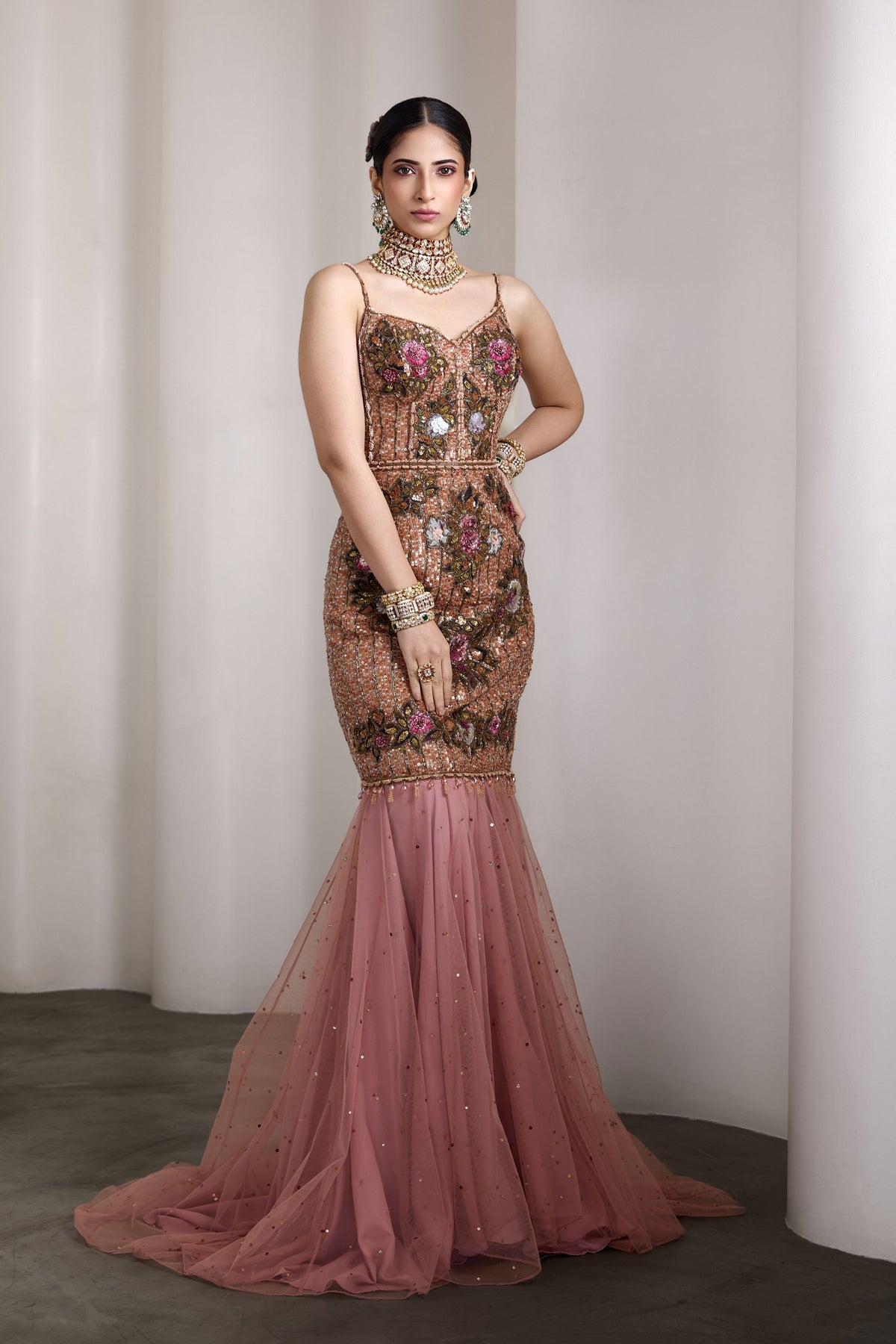 Pink Flared Gown