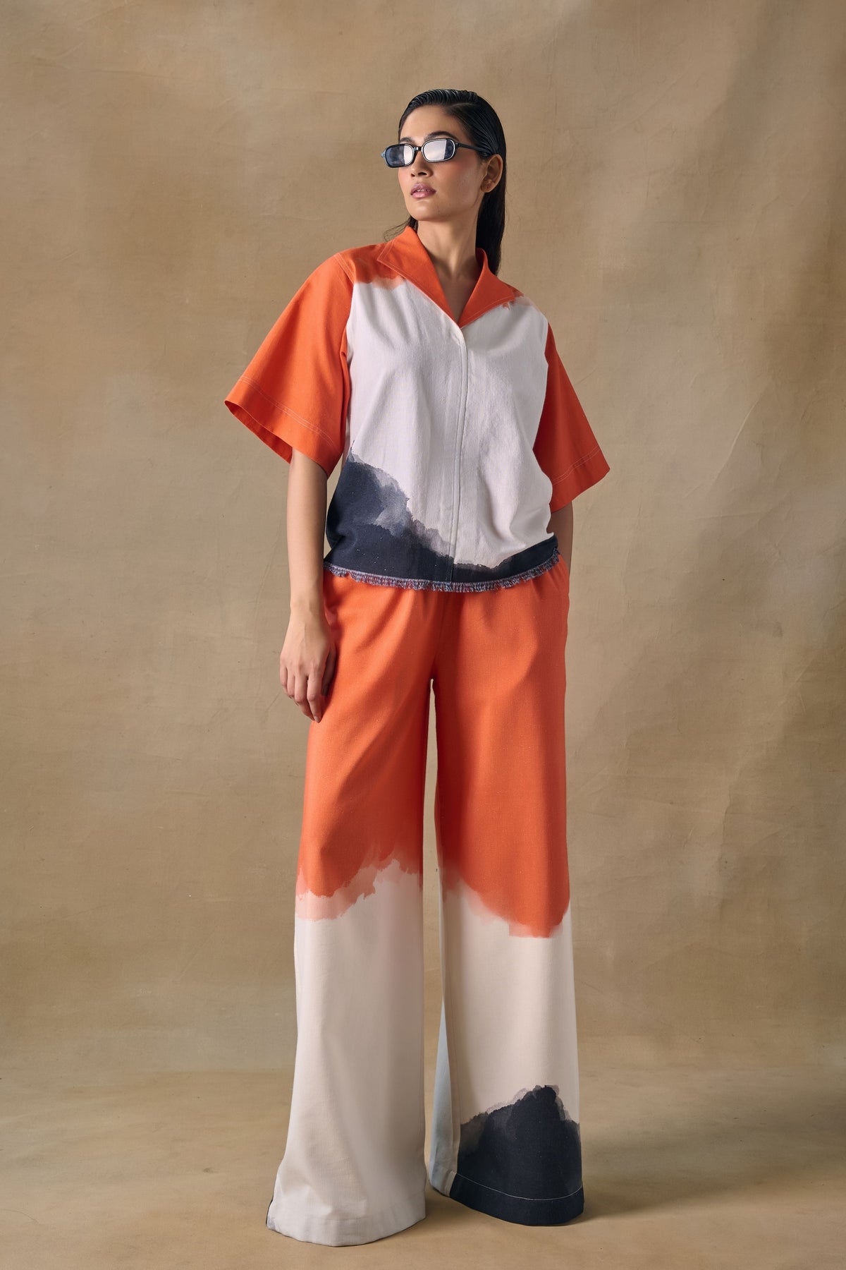 Orange Washed Co-ord Set