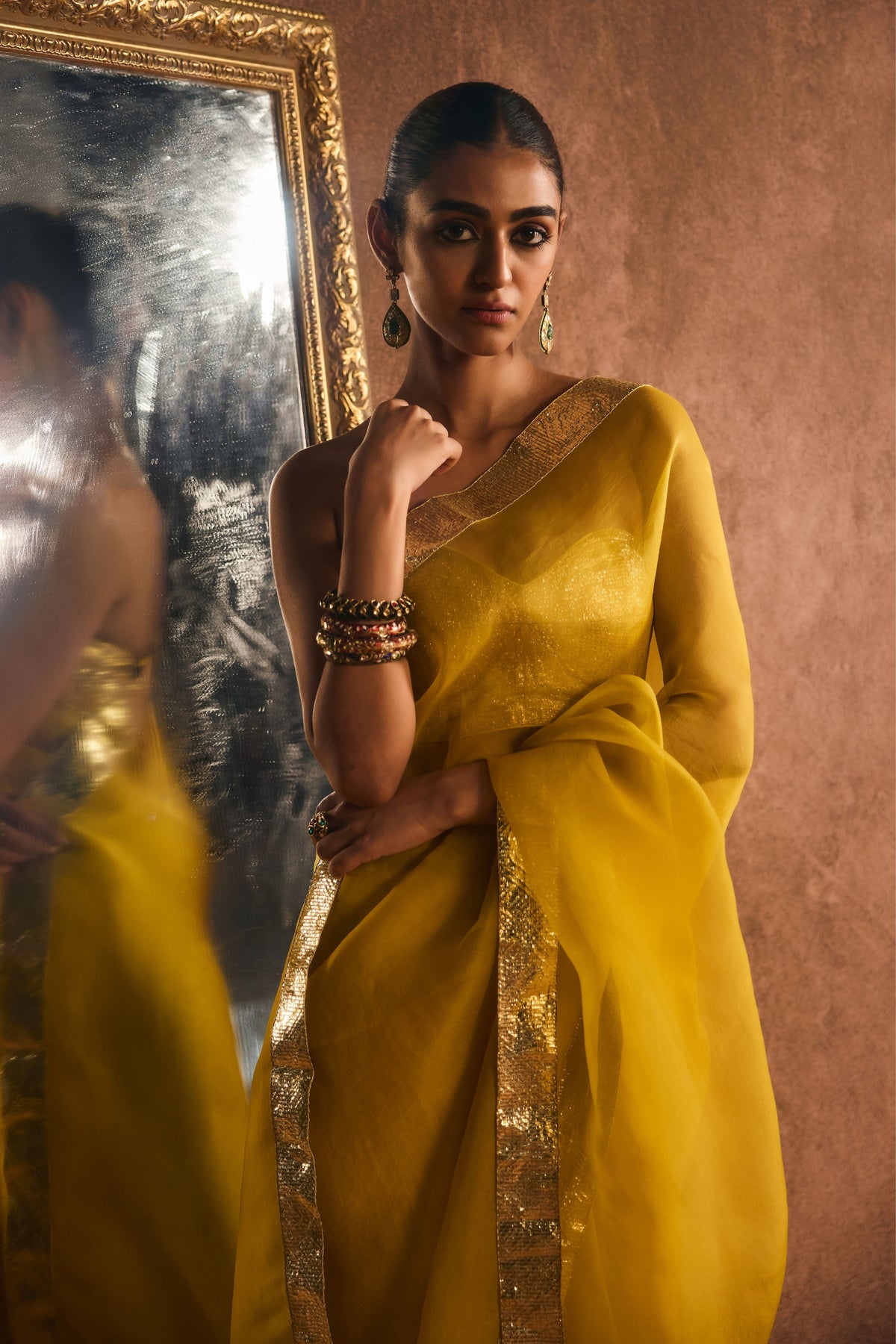 Mustard Kiran Saree