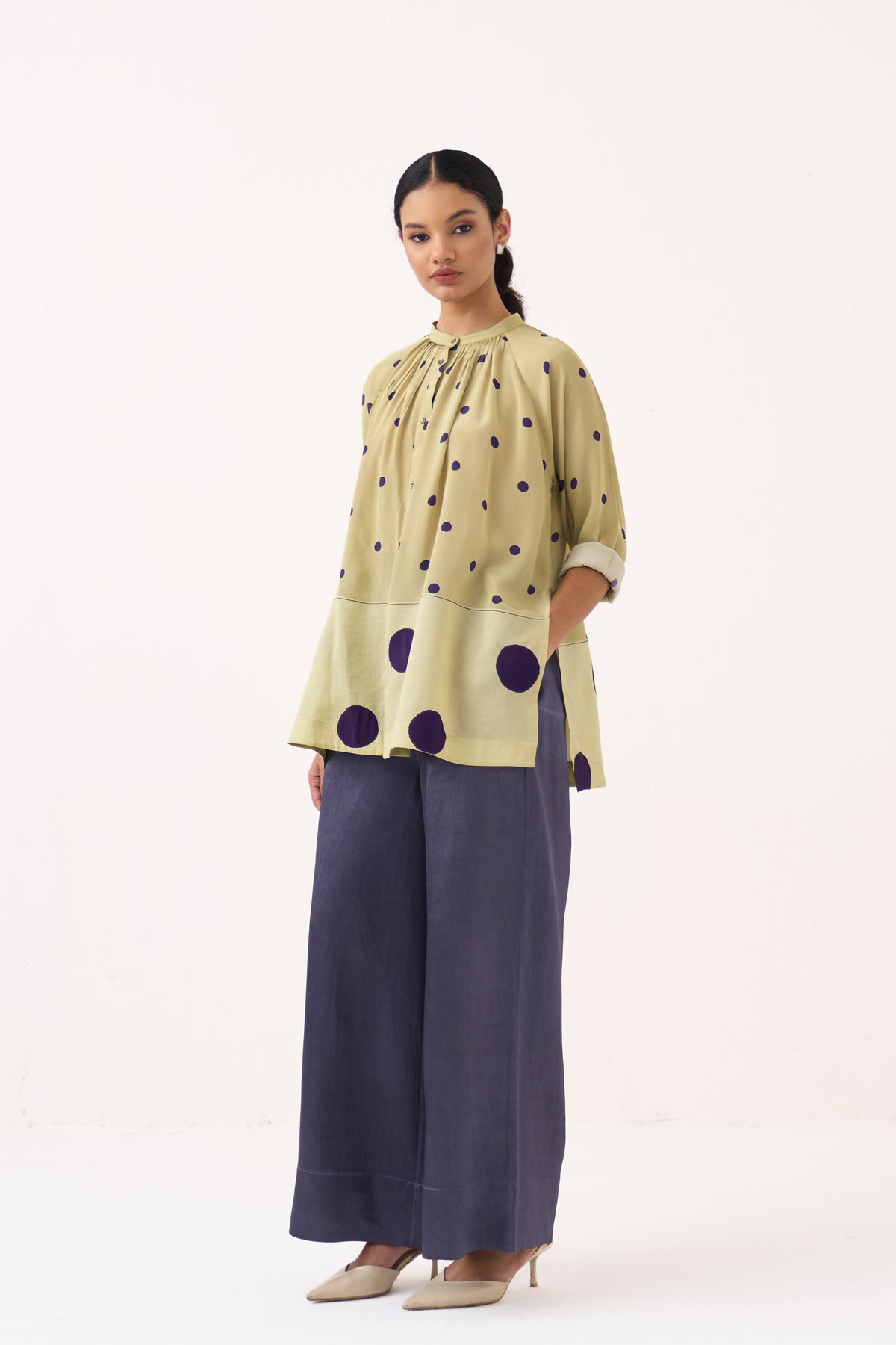 Polka Peasant Top
