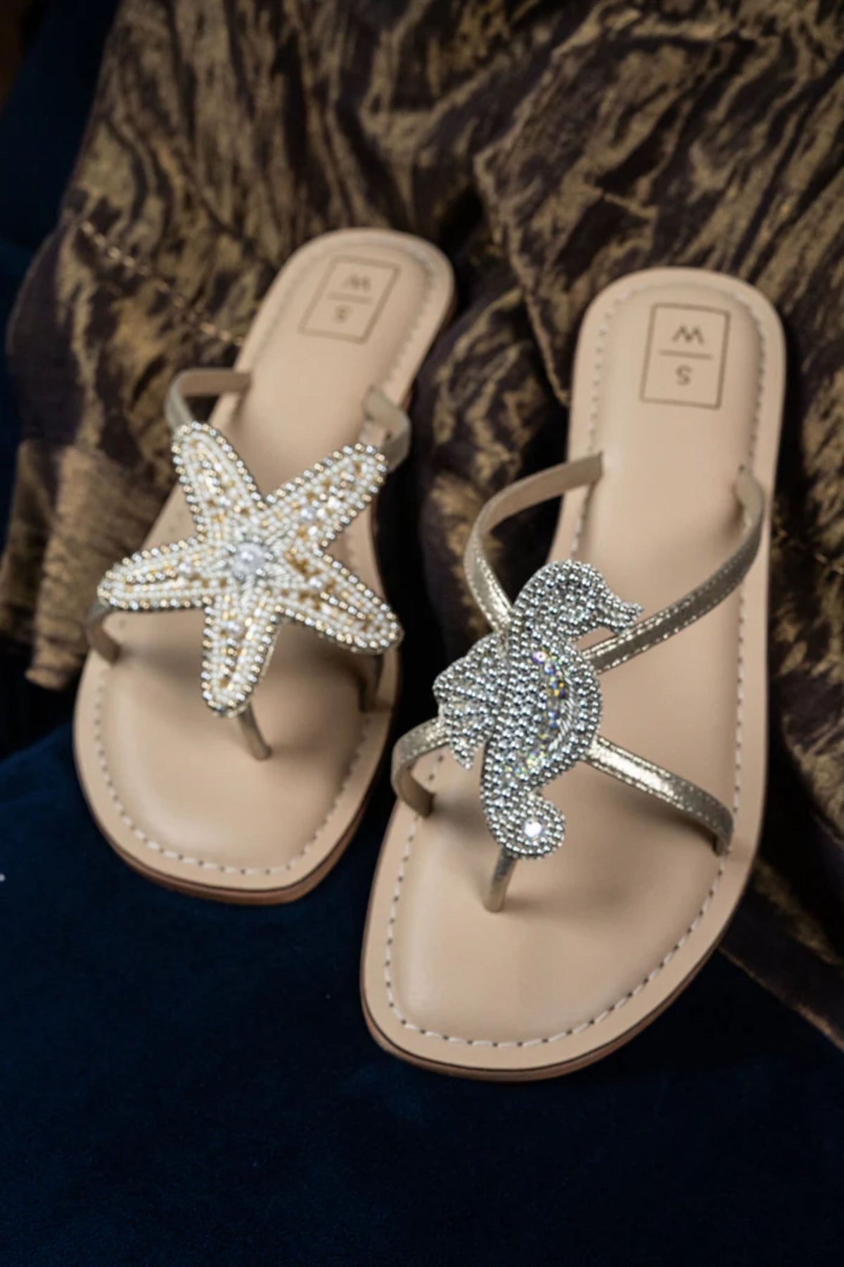 Larry Silver &amp; Gold Sandals