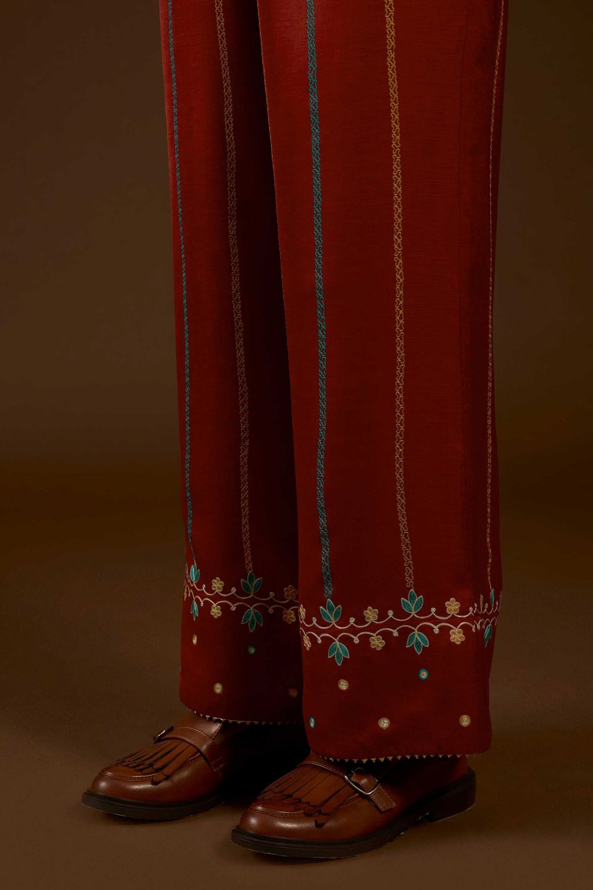 Rust Aari Co-ord Set