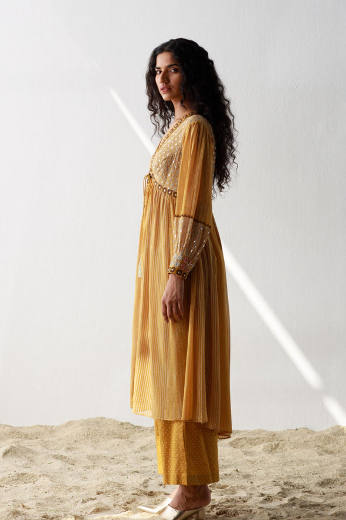 Ochre ayaz kurta set