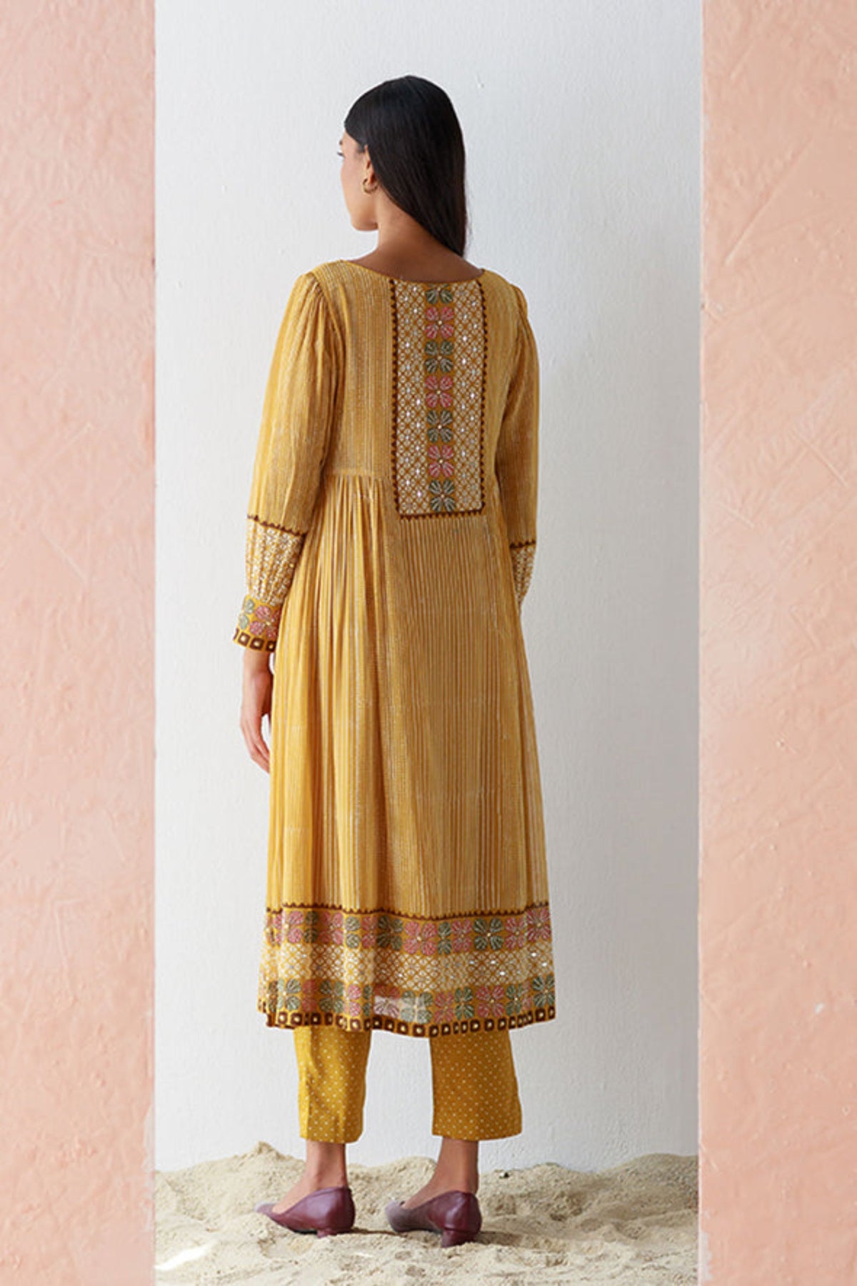 Ochre narin kurta trouser set