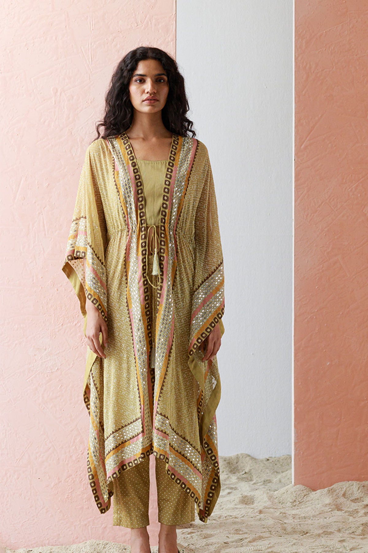 Moss ekin kaftan set