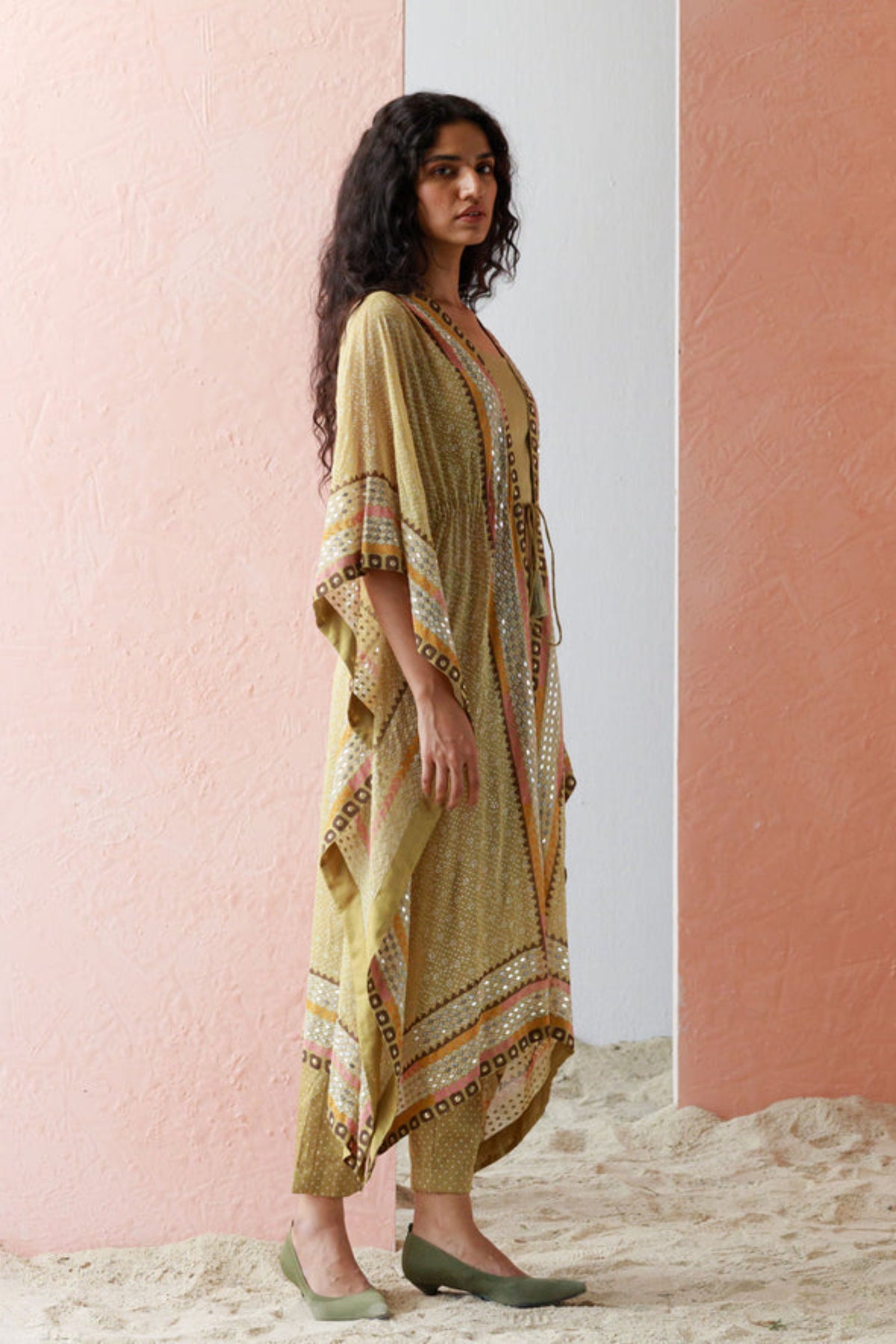 Moss ekin kaftan set