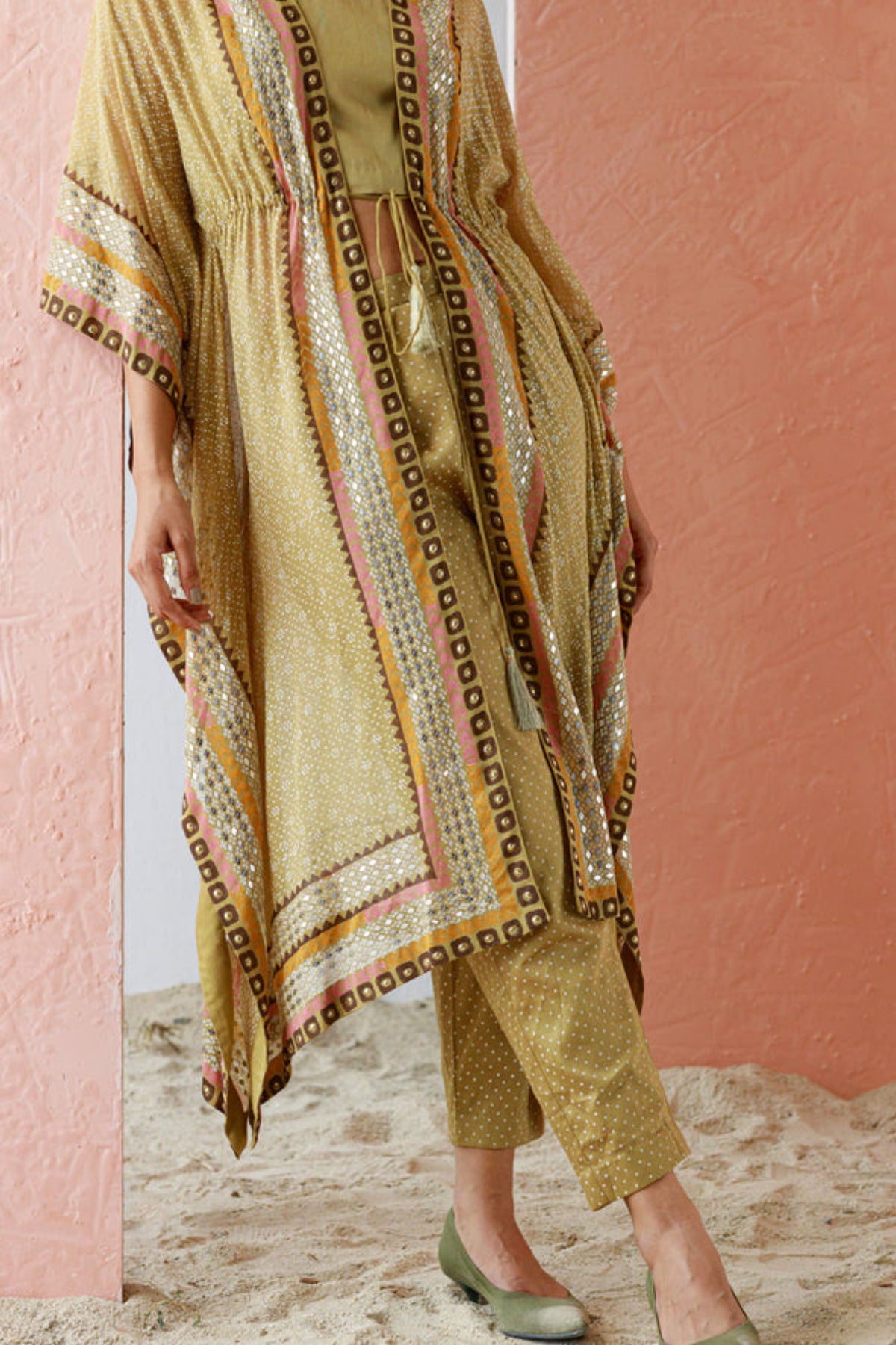 Moss ekin kaftan set