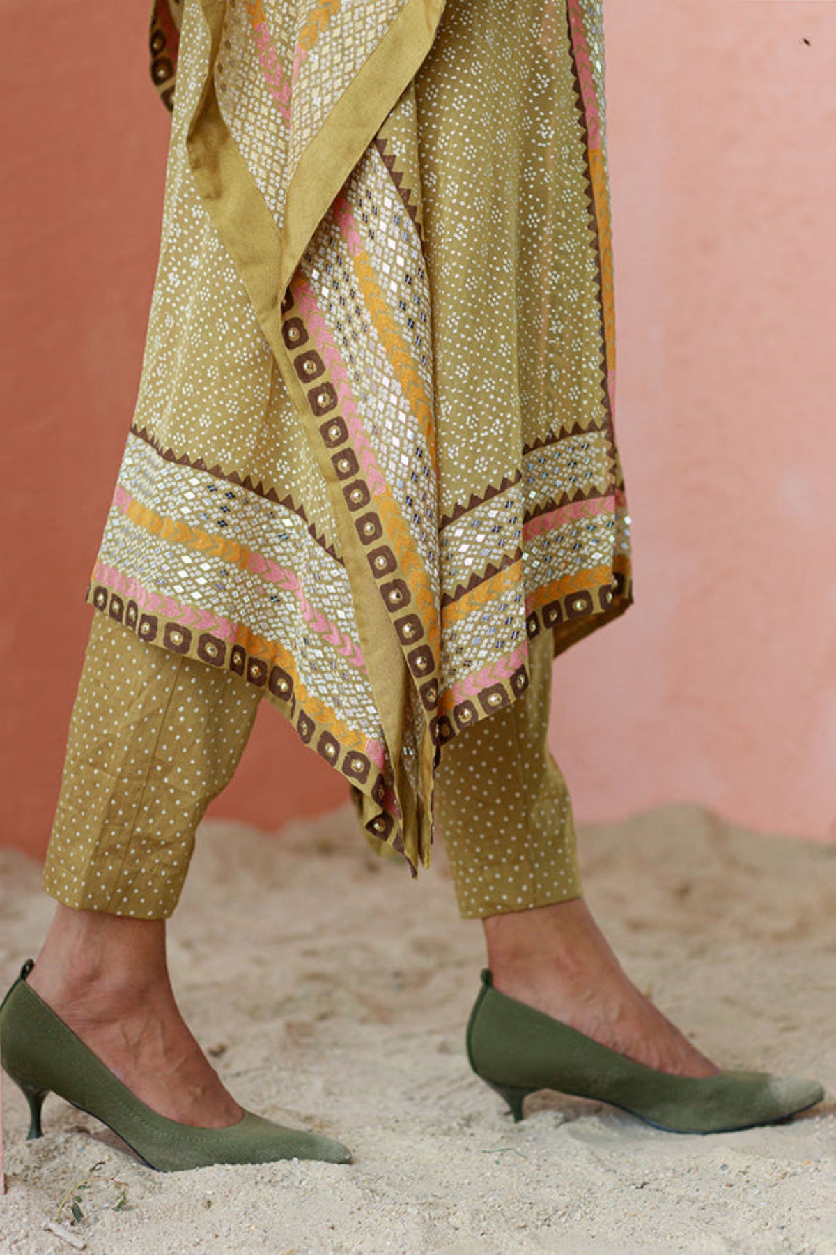 Moss ekin kaftan set