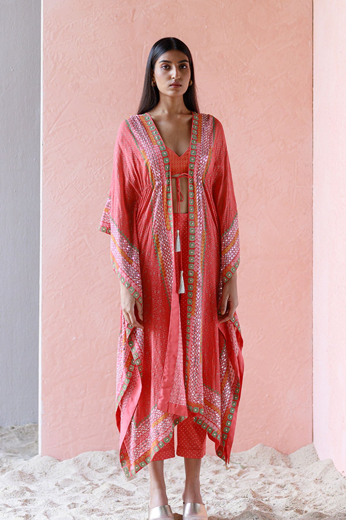 Rust ekin kaftan set