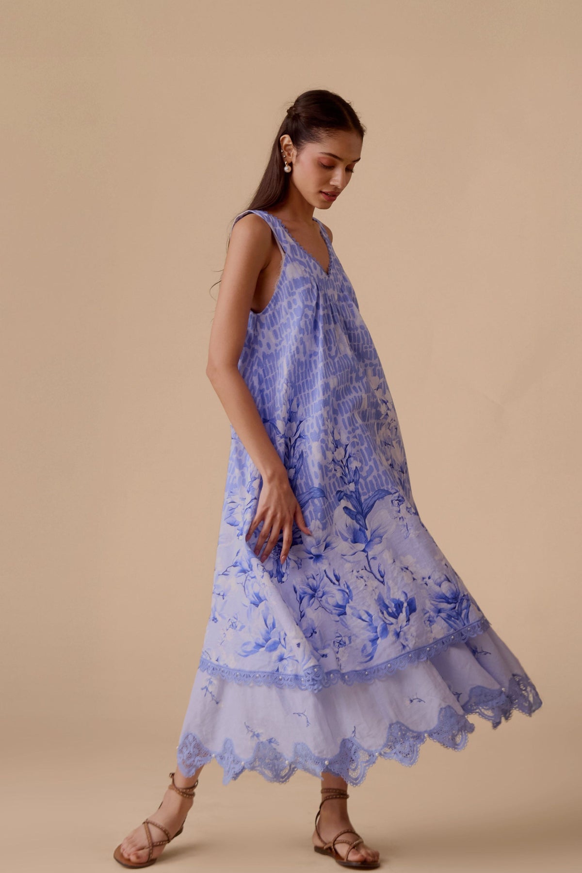 Irene Blue Print Dress