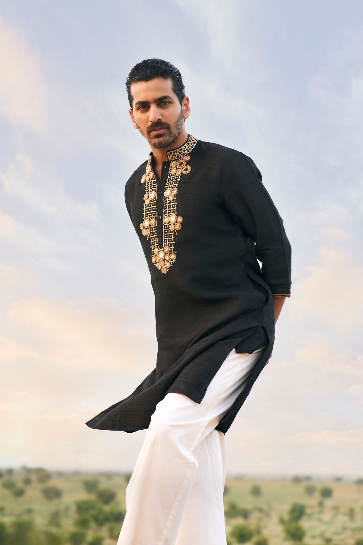 Classic Black Kurta Set