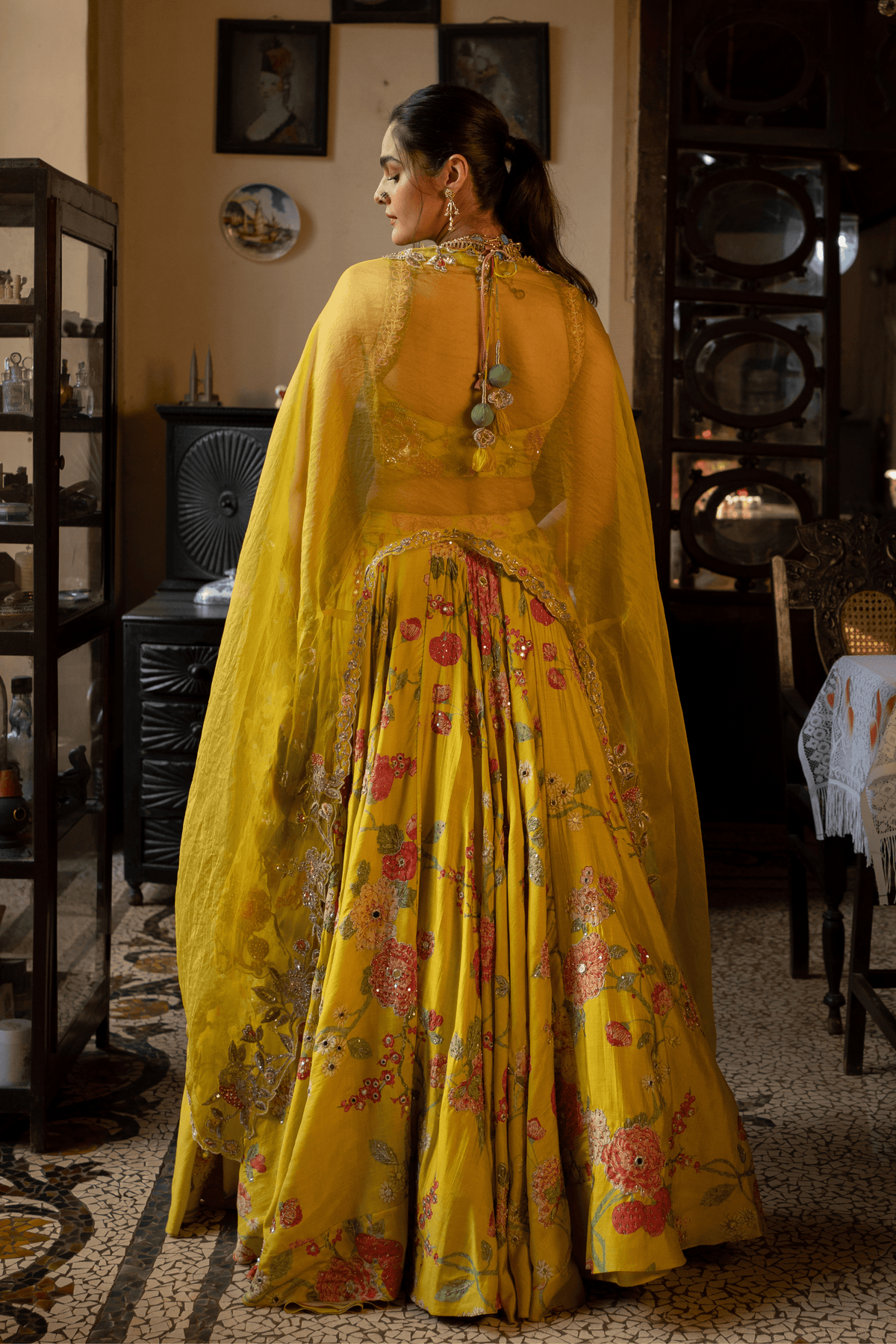 Refreshing Multi Floral Lehenga Set