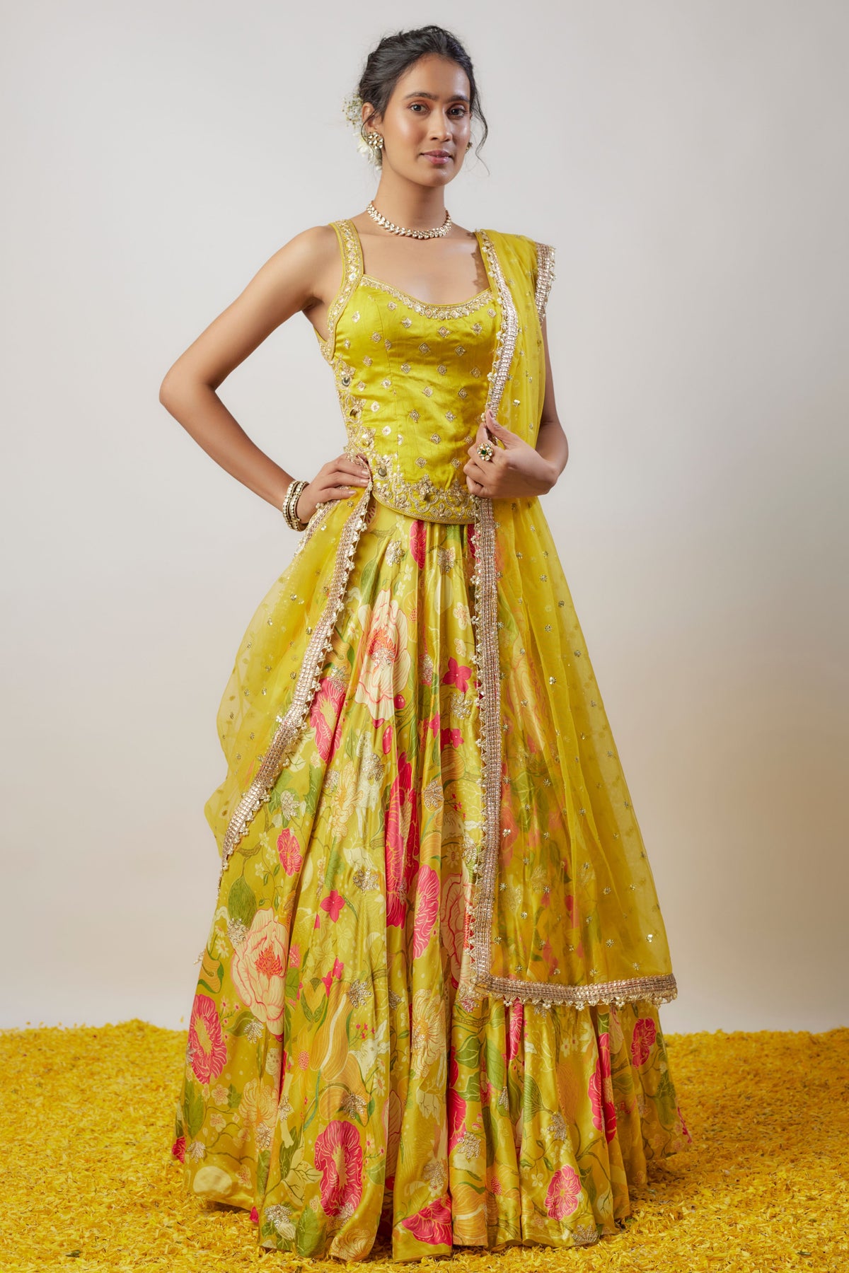 Shaila Yellow Lehenga Set
