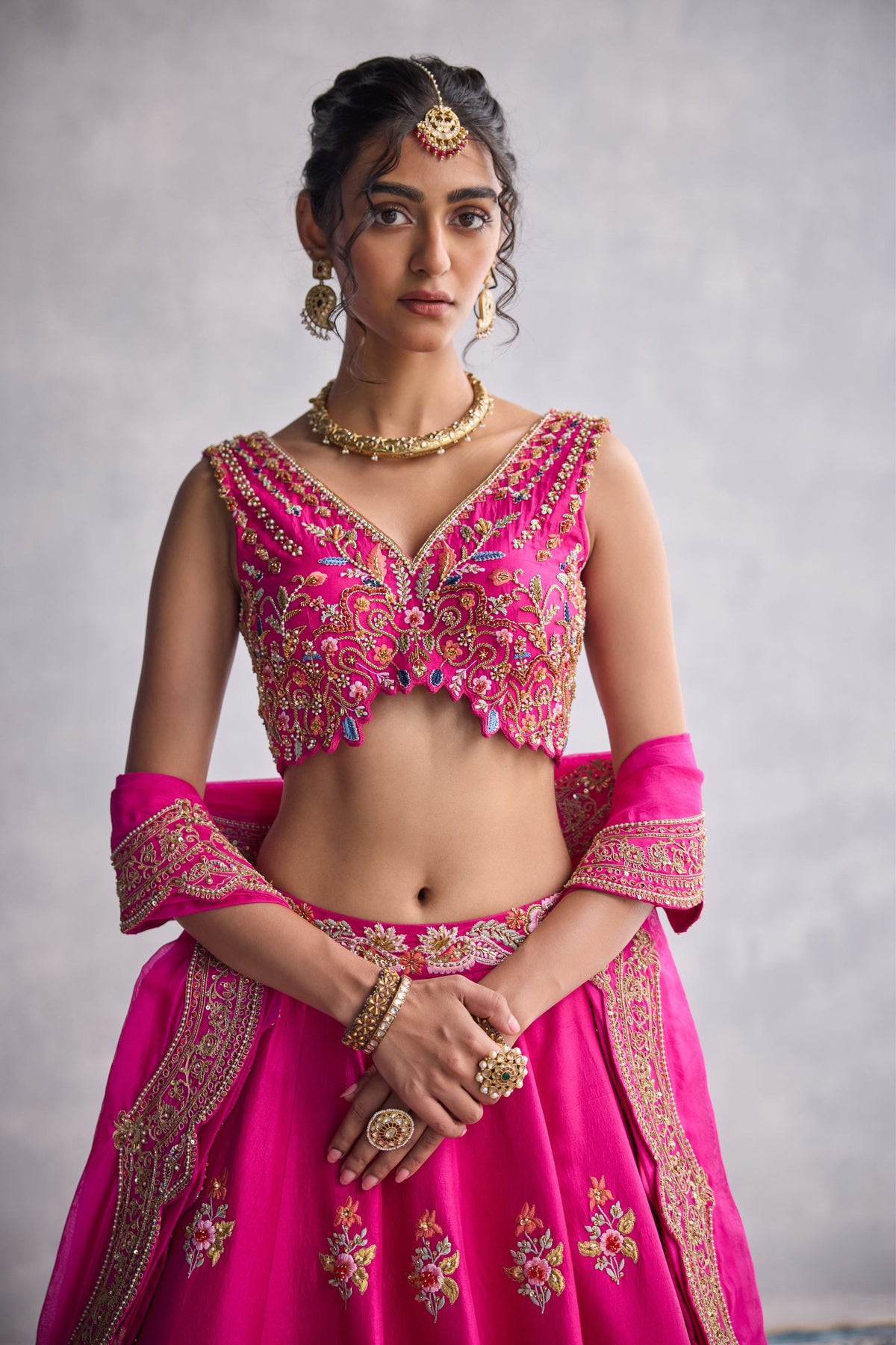 Fuschia Pink Lehenga Set