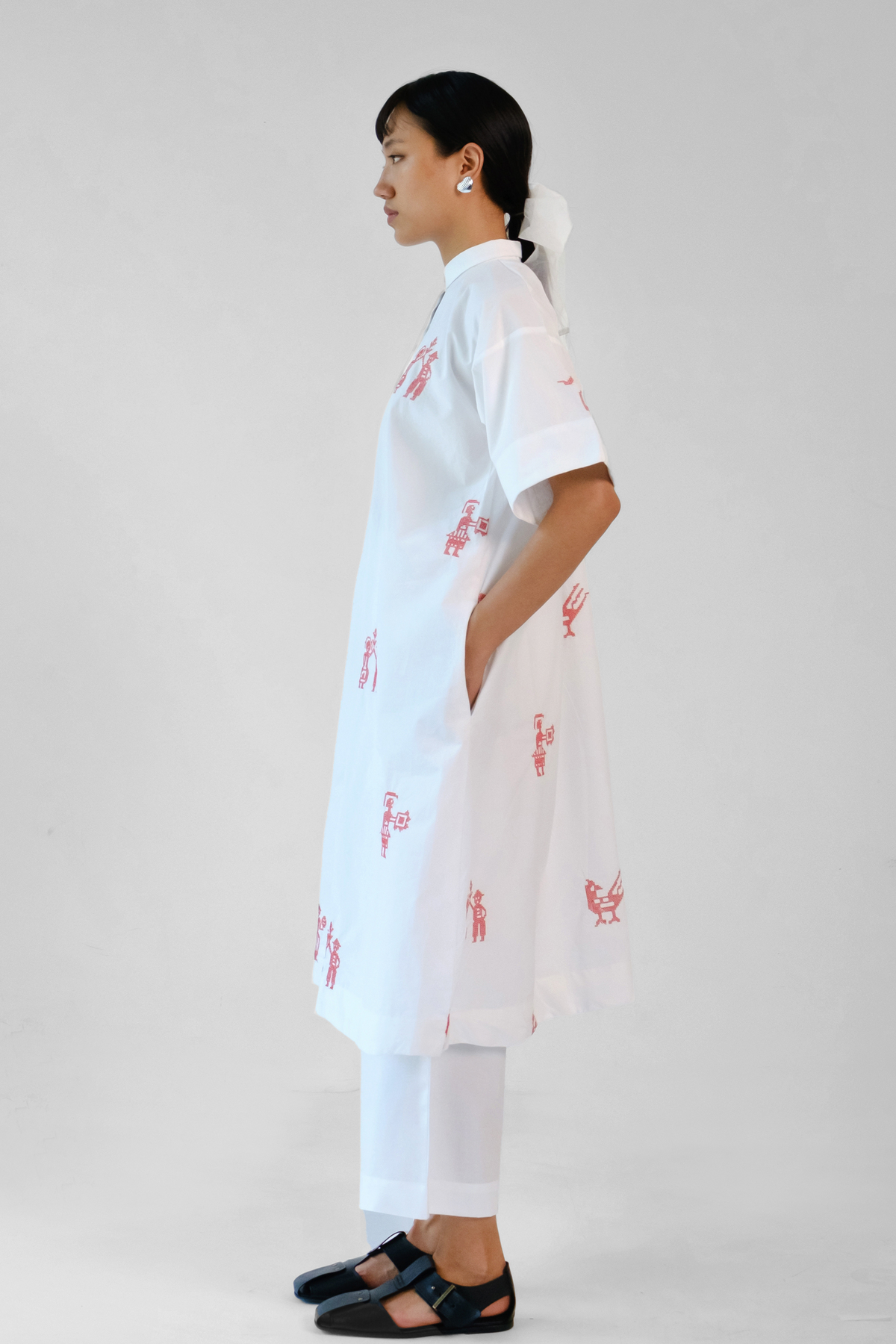 White and Red Co-ord Set